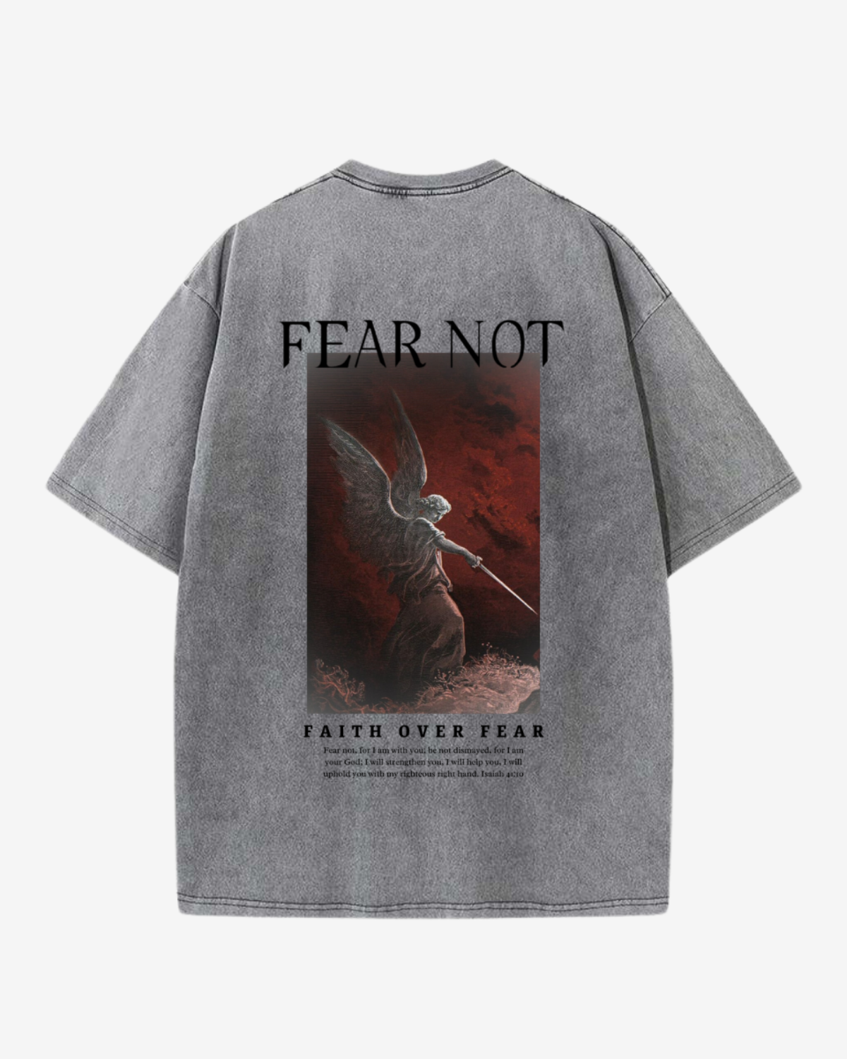 Faith Over Fear Shirt - Acid Grey