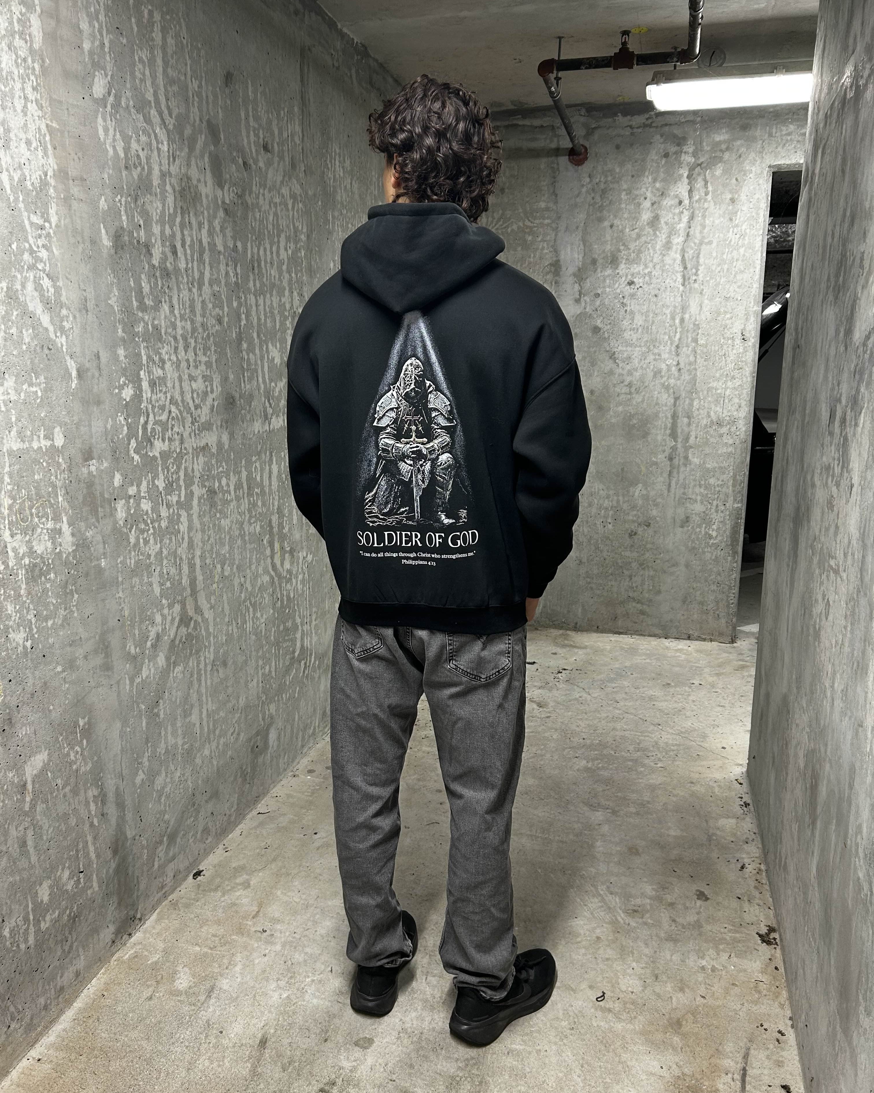 Solider Of God Hoodie - Black