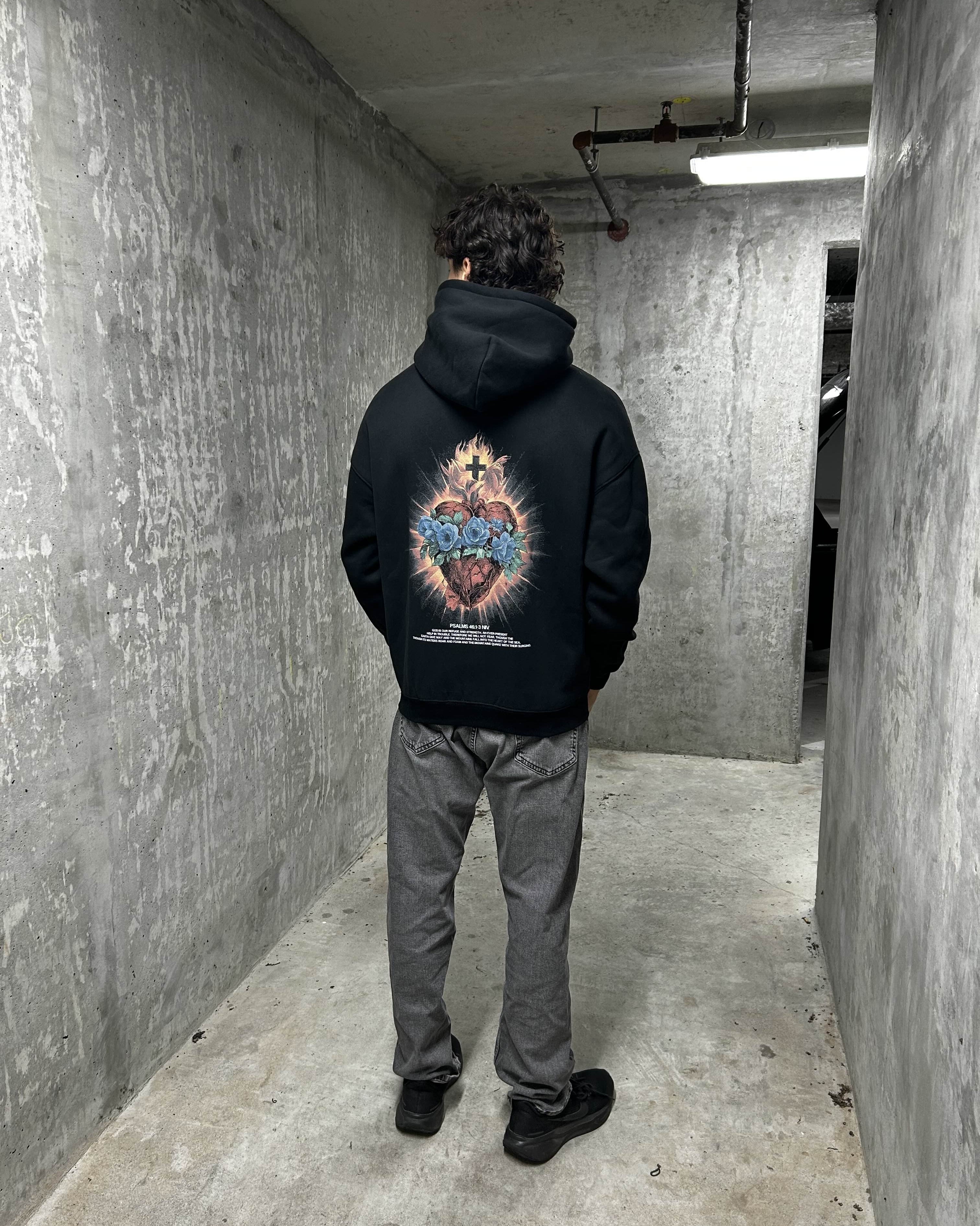 Heart Of Faith Hoodie - Black