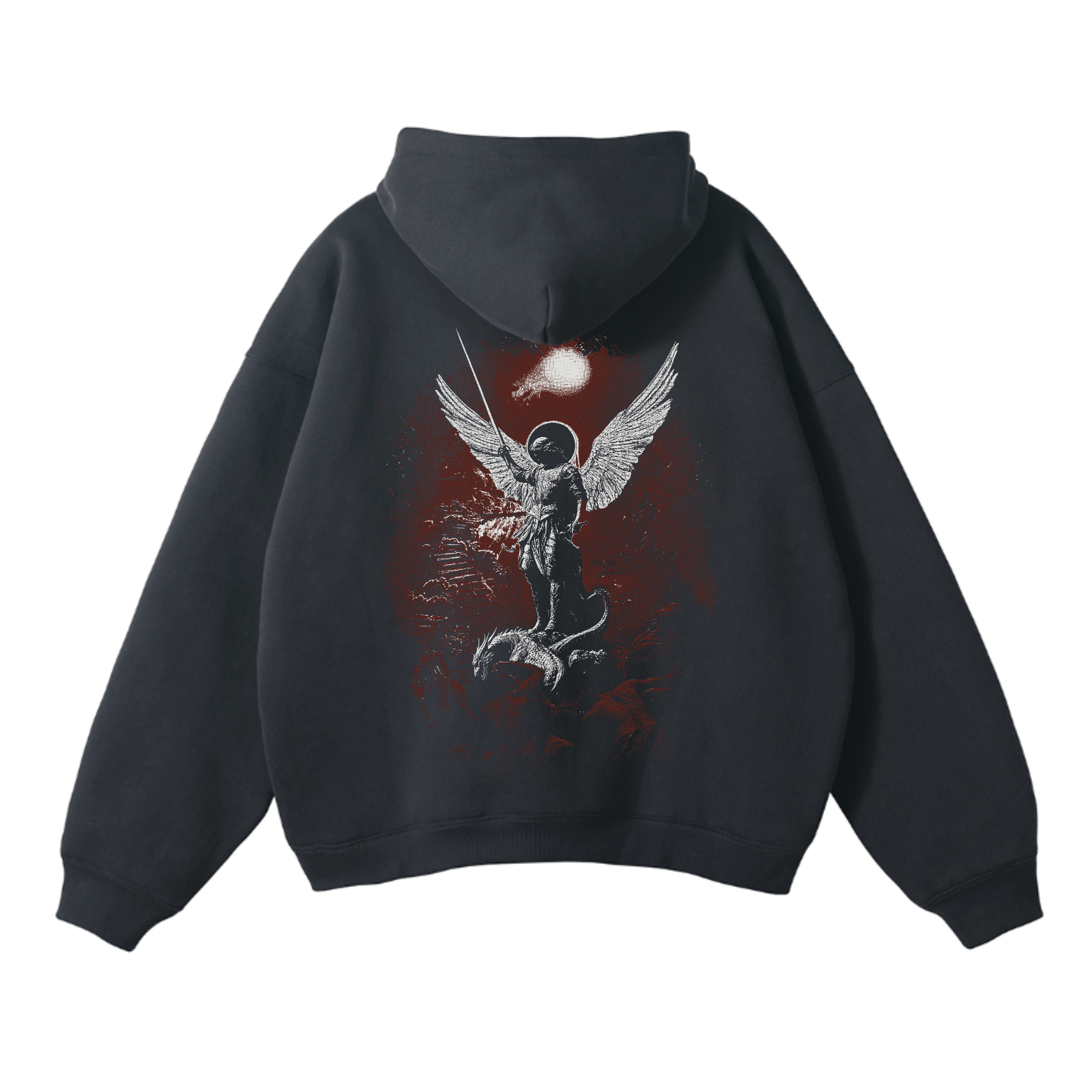 Archangel Michael Hoodie - Dark Grey - Gods Creation