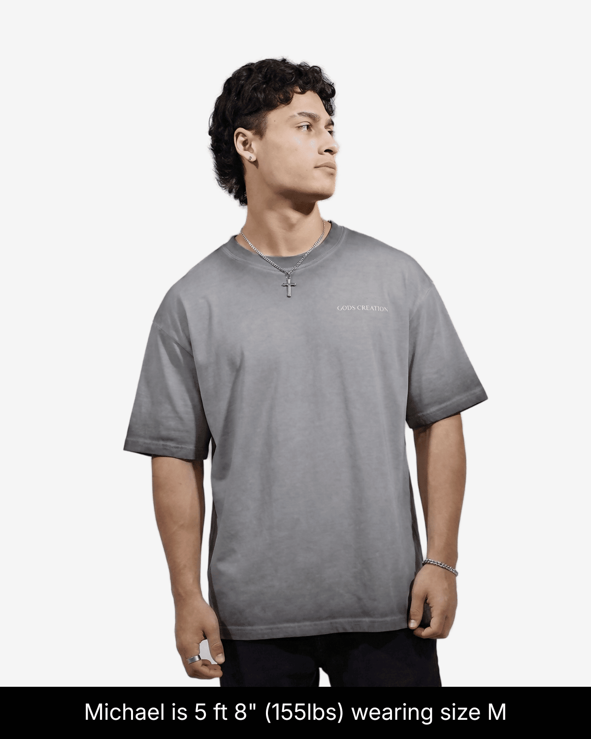 Archangel Michael Shirt - Light Grey Wash - Gods Creation