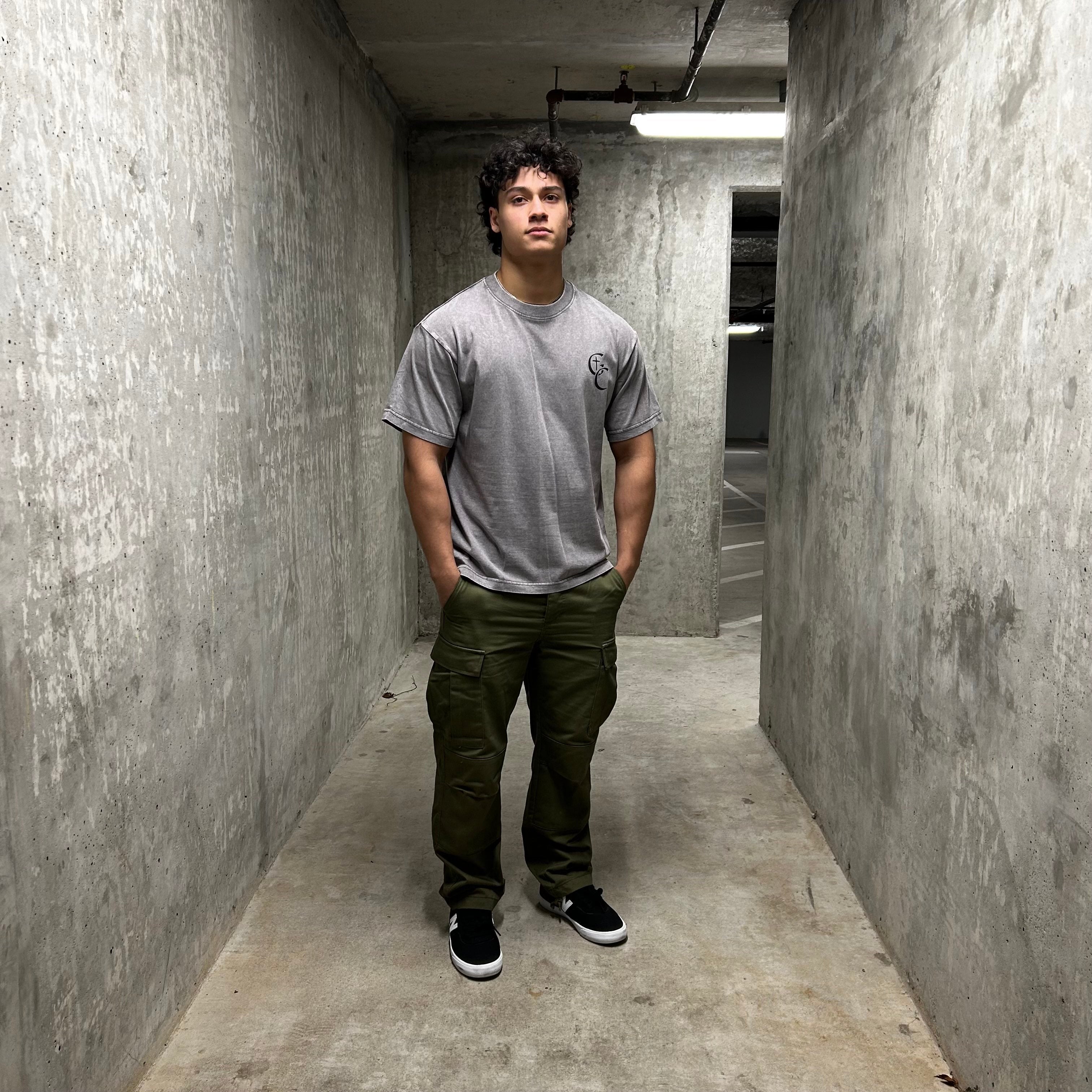 Faith Over Fear Shirt - Acid Grey - Gods Creation