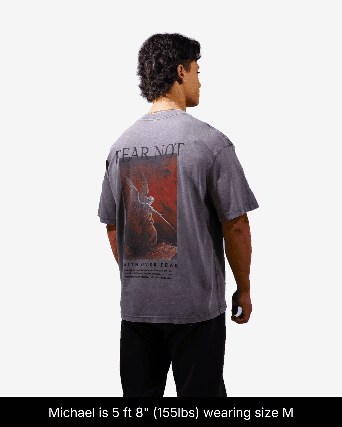 Faith Over Fear Shirt - Acid Grey - Gods Creation