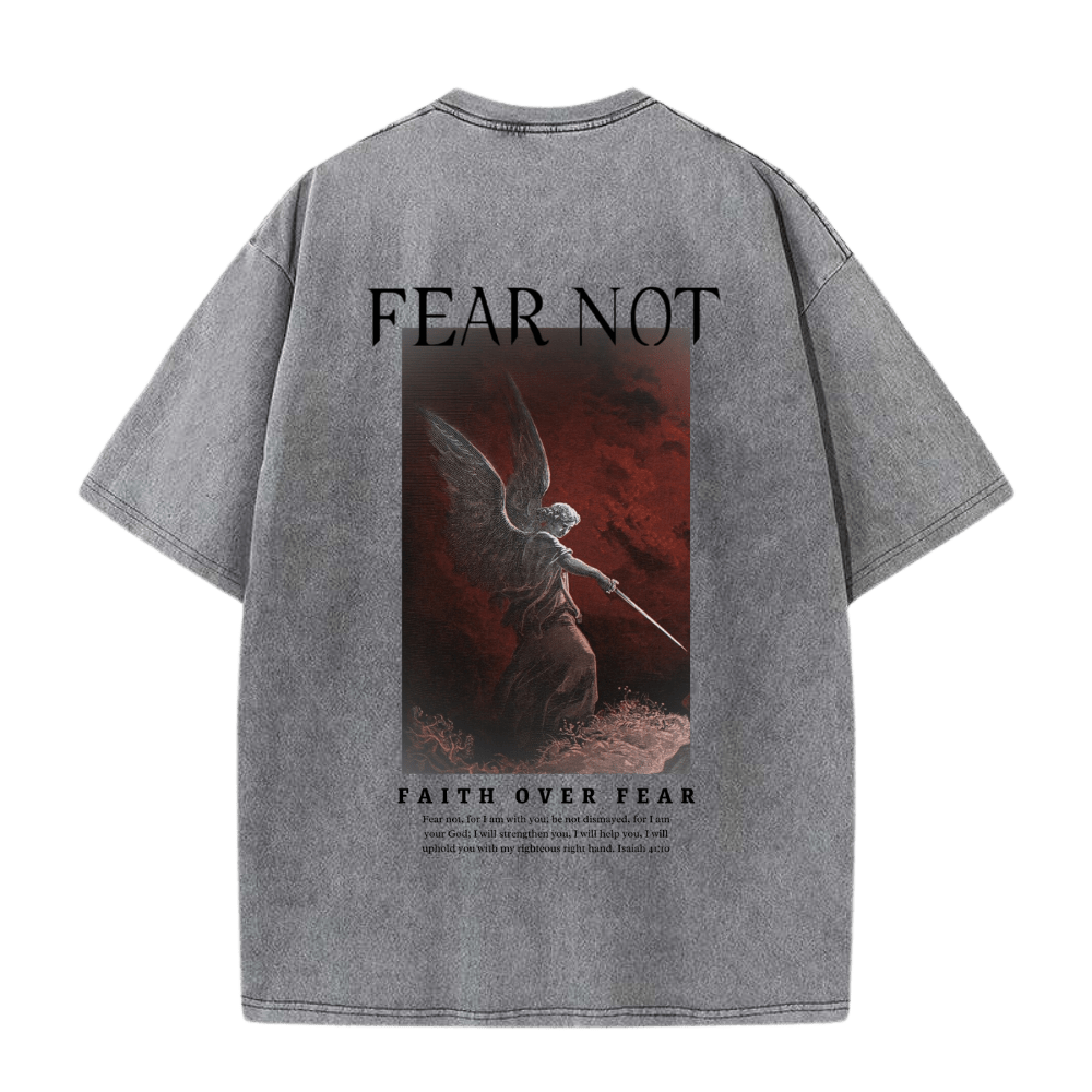 Faith Over Fear Shirt - Acid Grey - Gods Creation