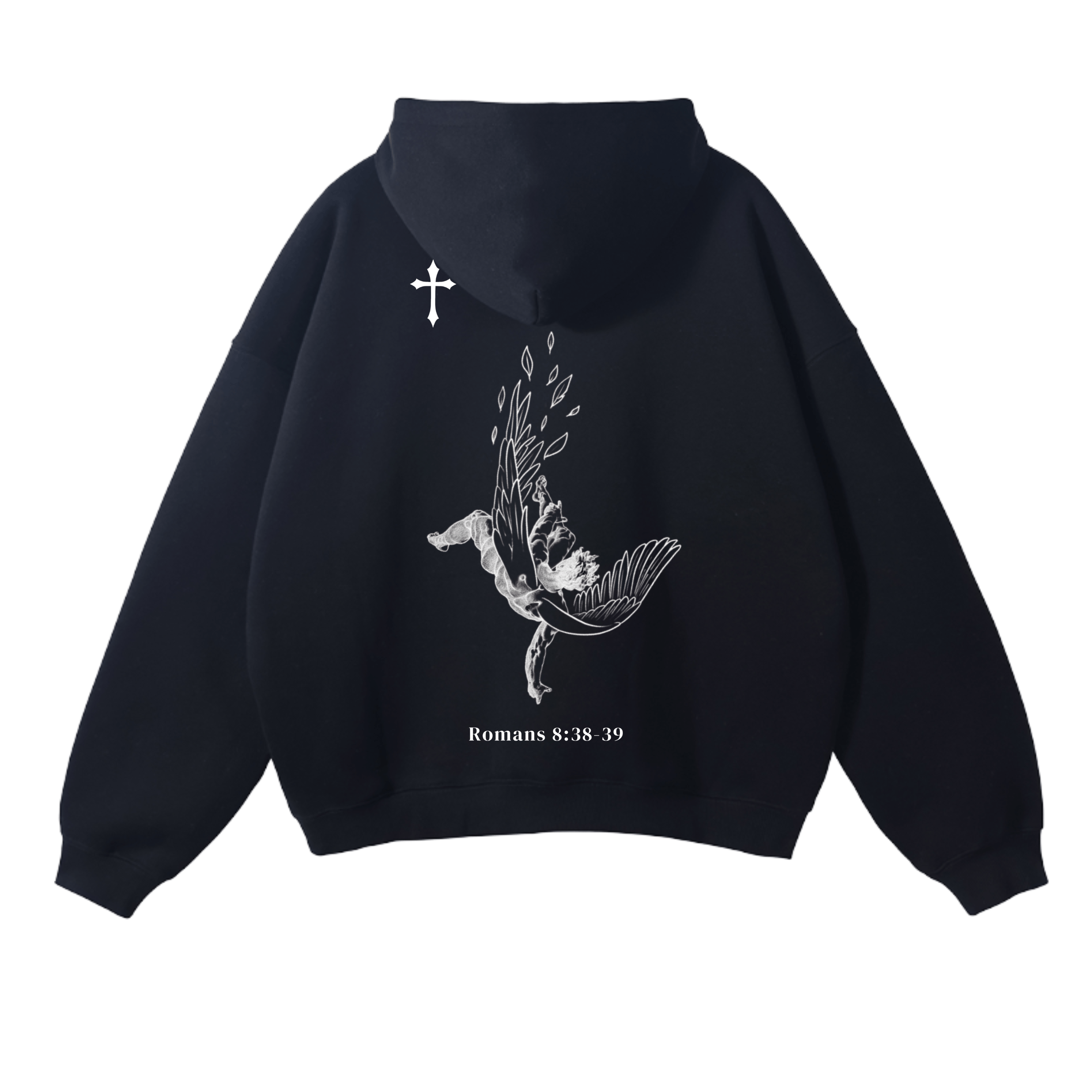 Fallen Angel Hoodie - Black - Gods Creation