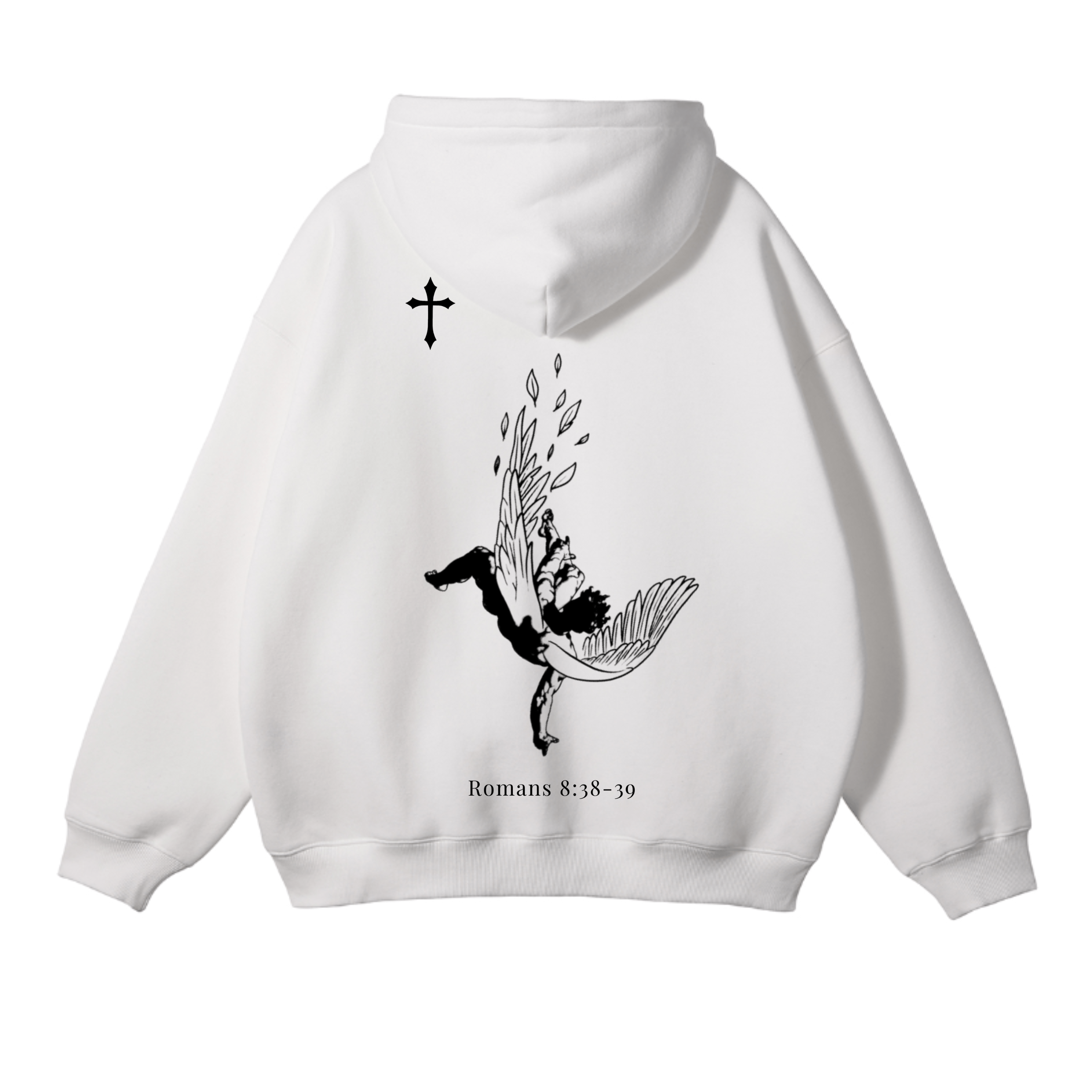 Fallen Angel Hoodie - White - Gods Creation
