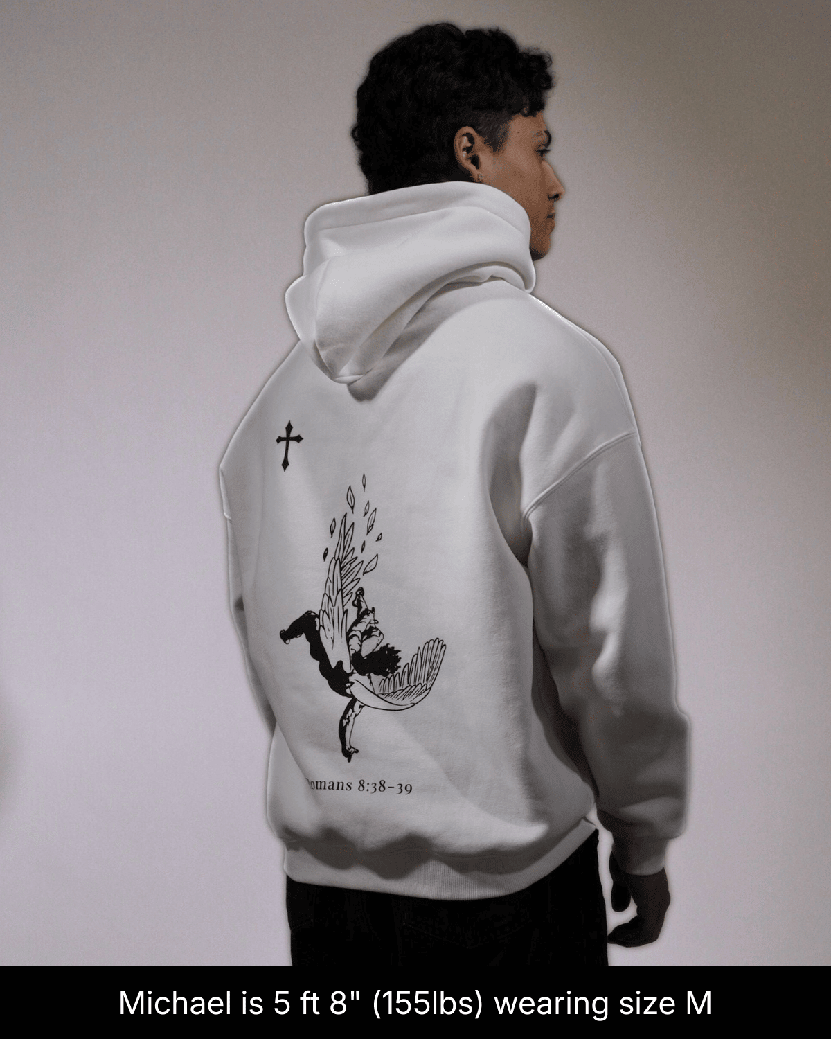 Fallen Angel Hoodie - White - Gods Creation