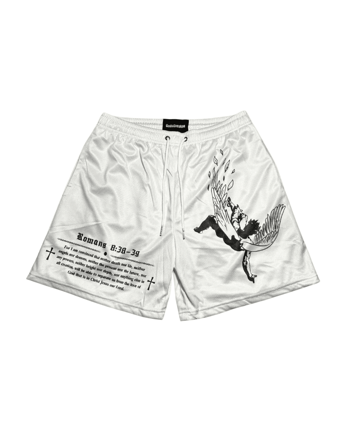 Fallen Angel Shorts - White - Gods Creation