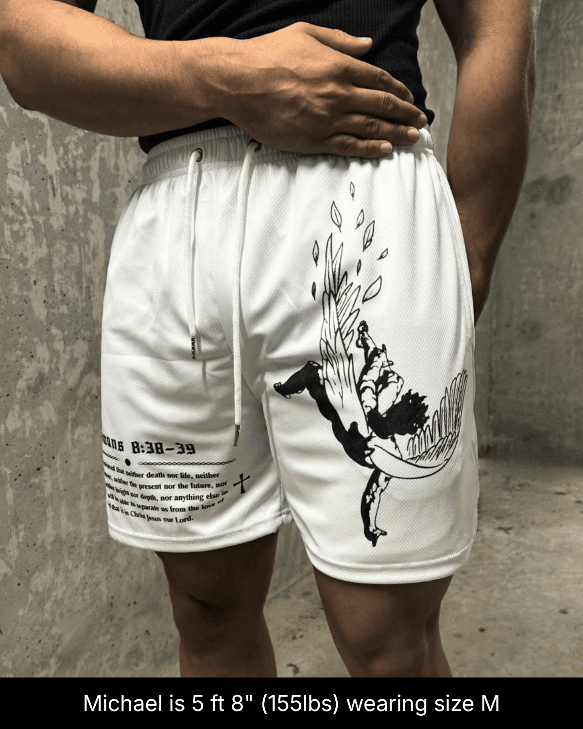 Fallen Angel Shorts - White - Gods Creation