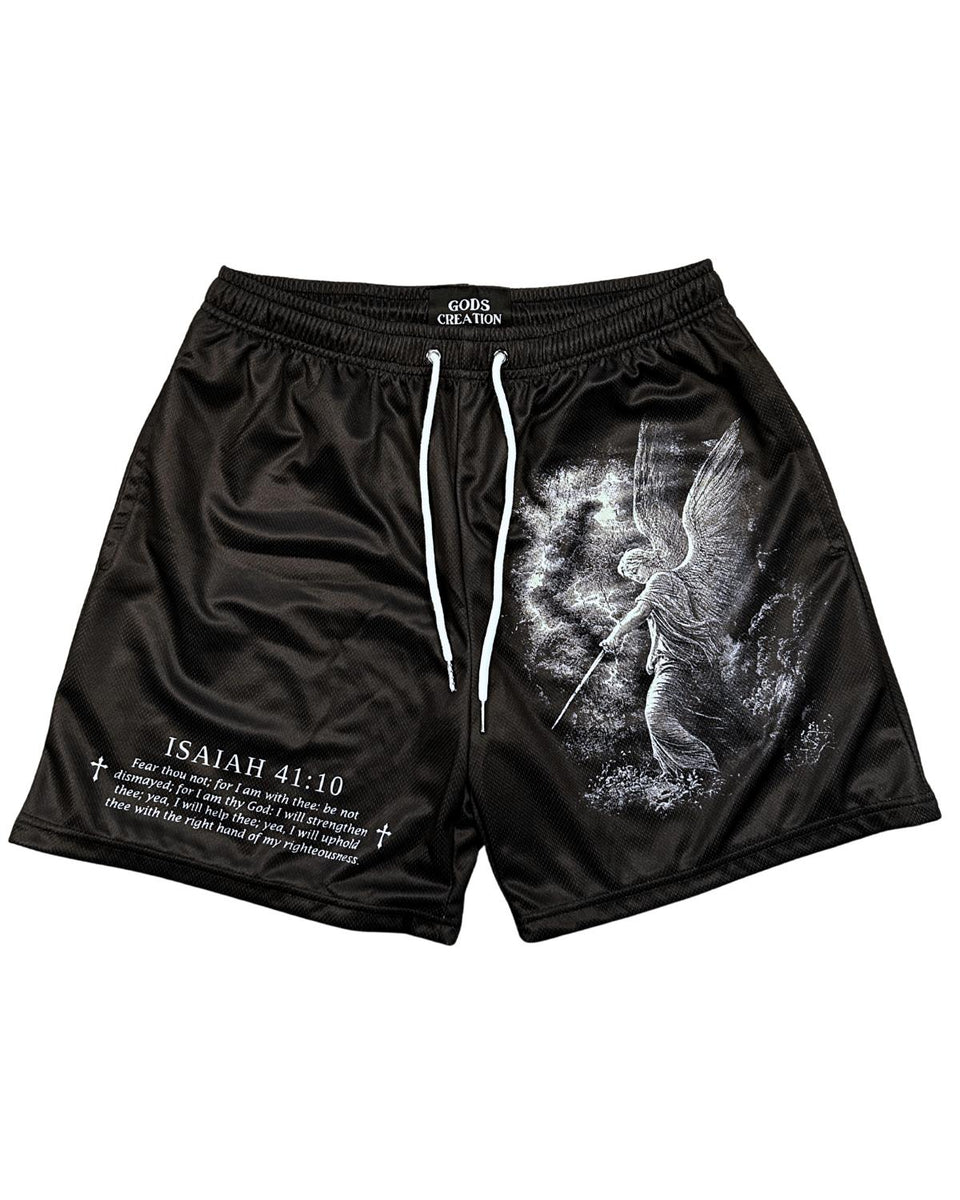 Fear Not Shorts - Black/White Angel - Gods Creation