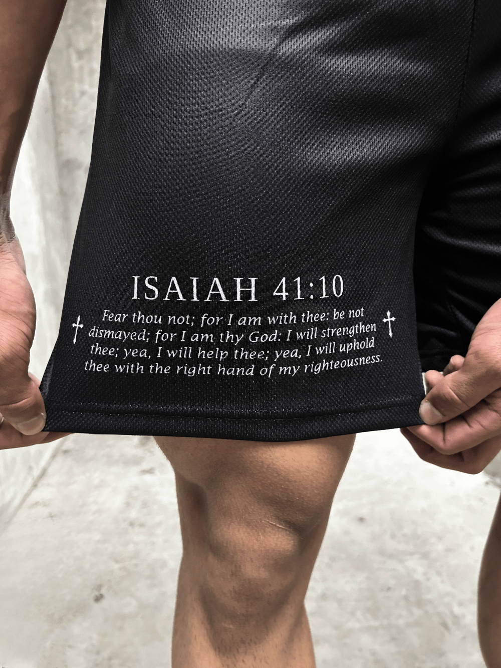 Fear Not Shorts - Black/White Angel - Gods Creation