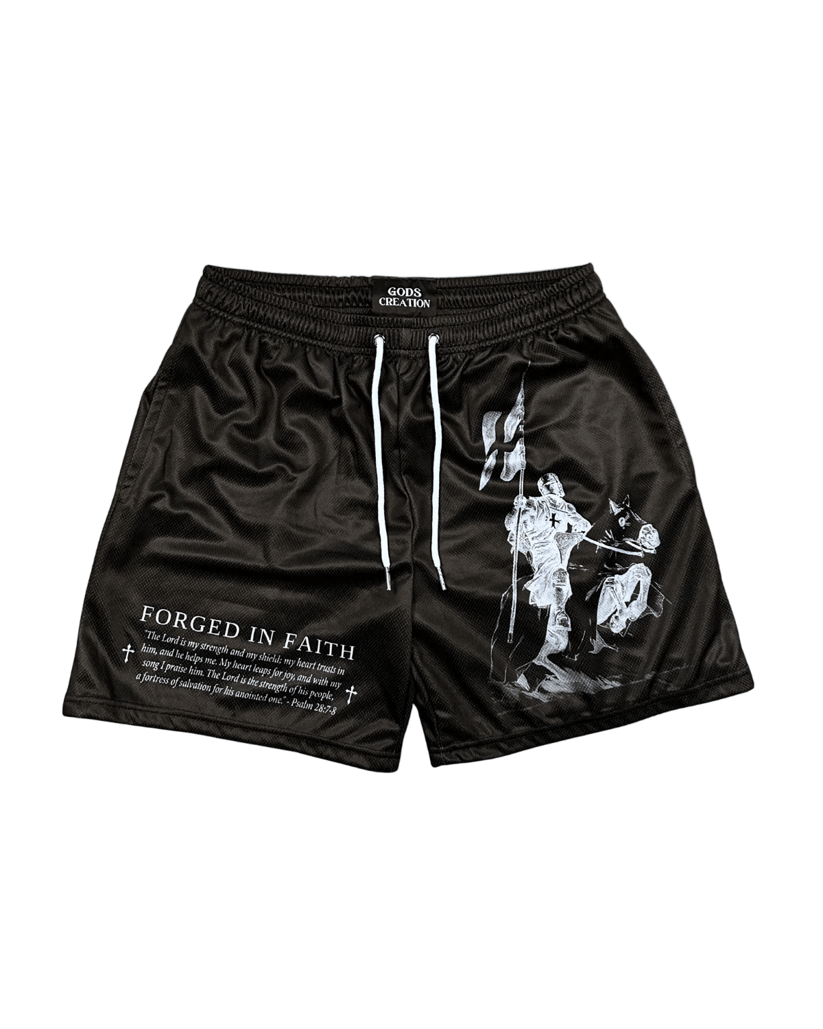 Forged In Faith Shorts - Black - Gods Creation