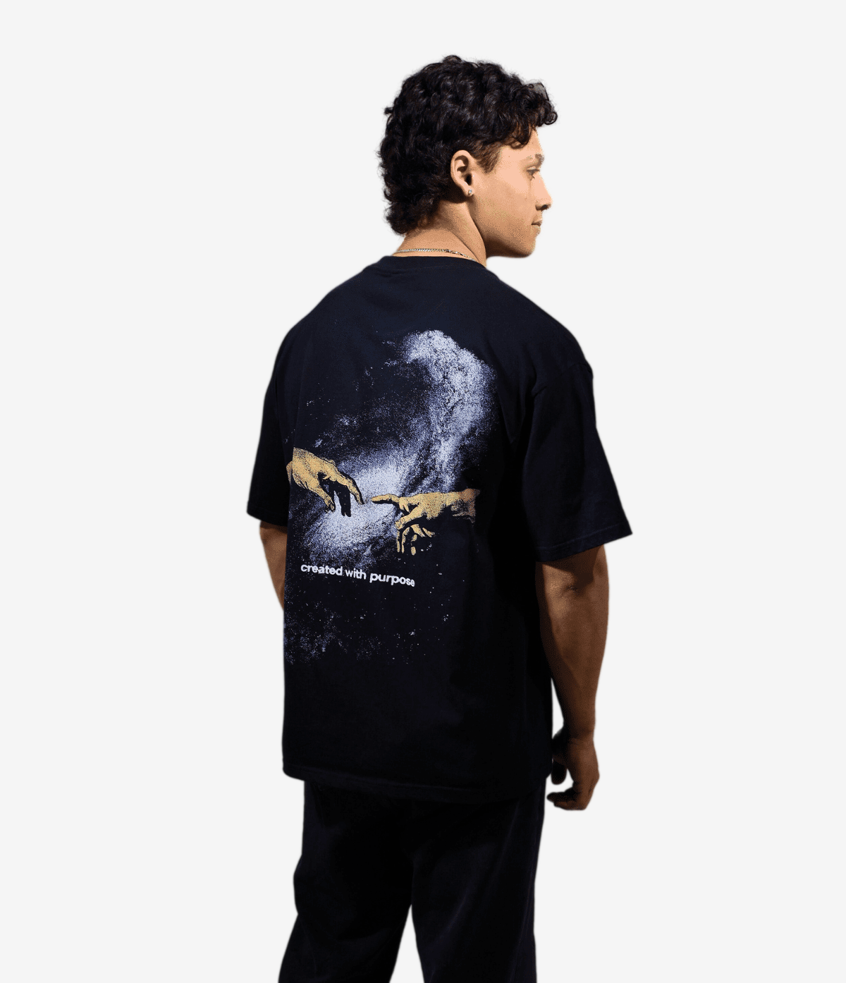 Created With Purpose Shirt - Black on model