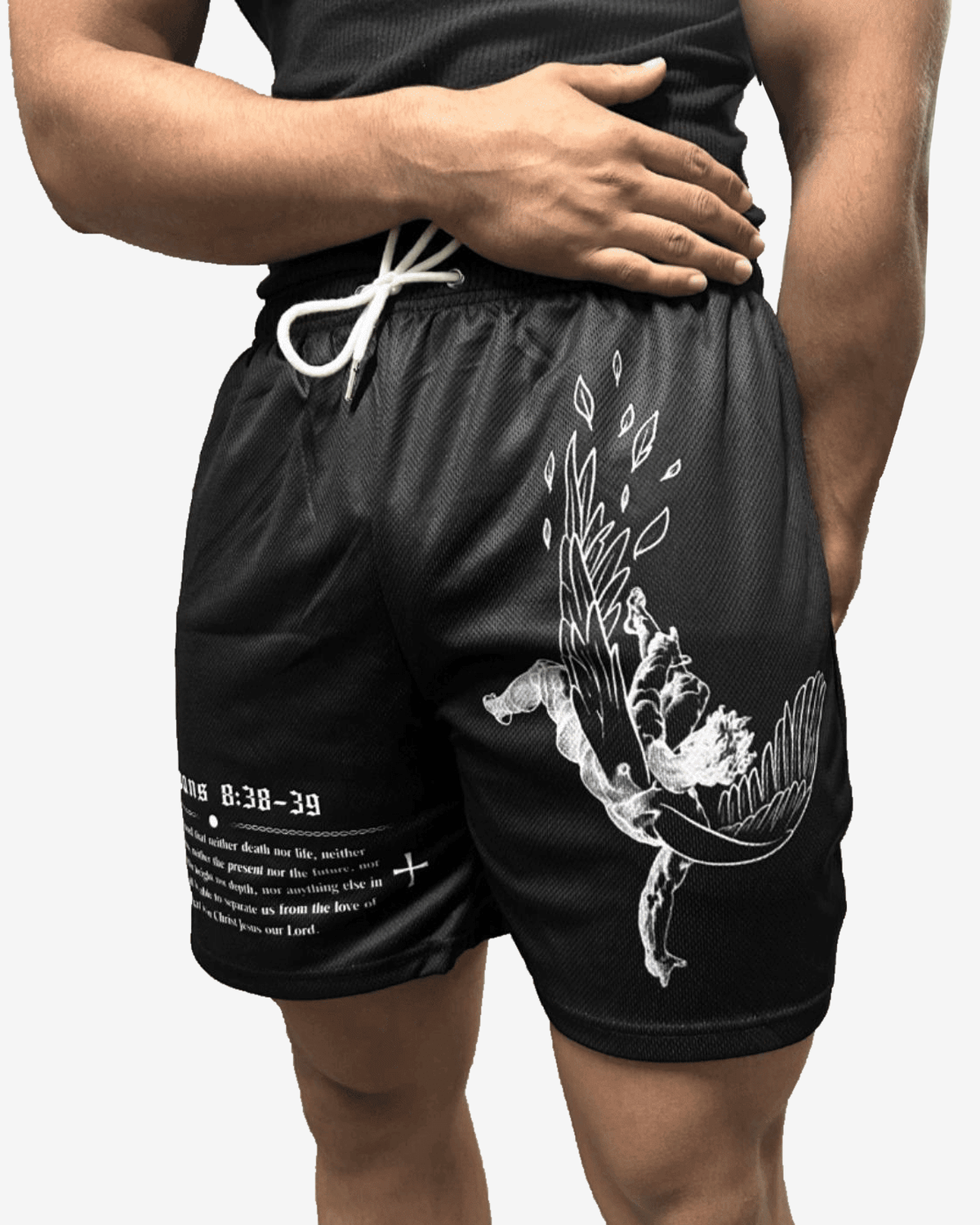 Fallen Angel Shorts - Black on model