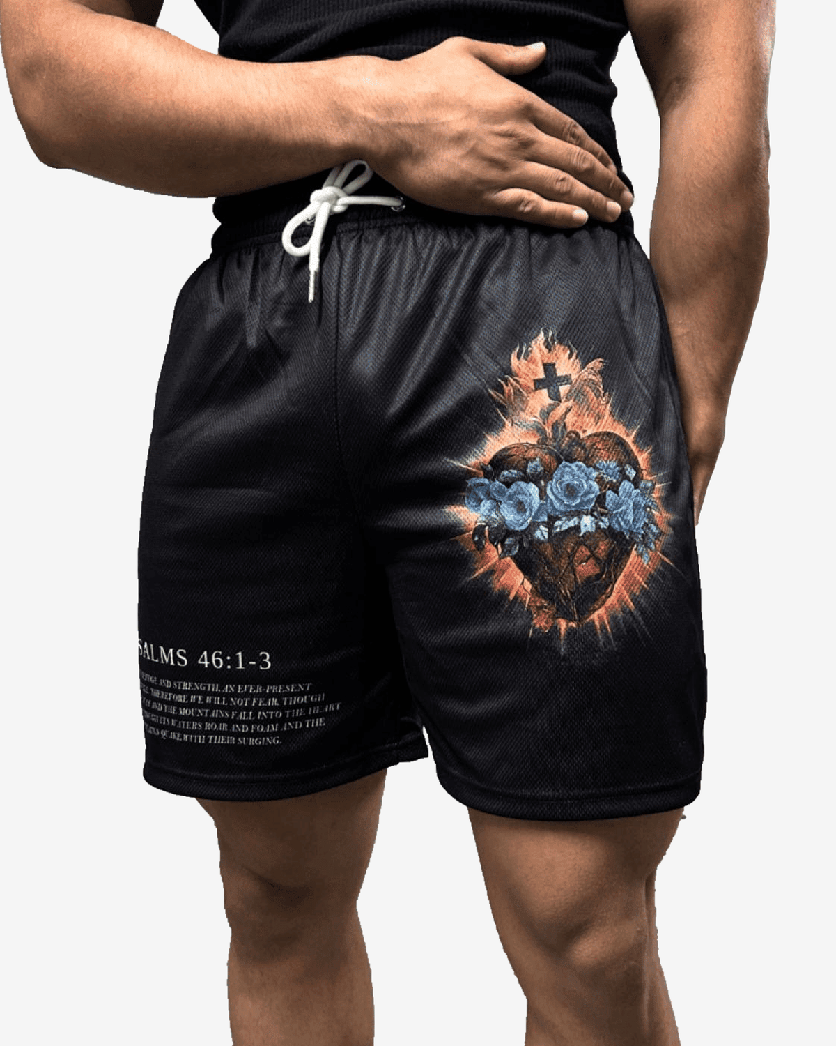 Heart Of Faith Shorts - Black on model