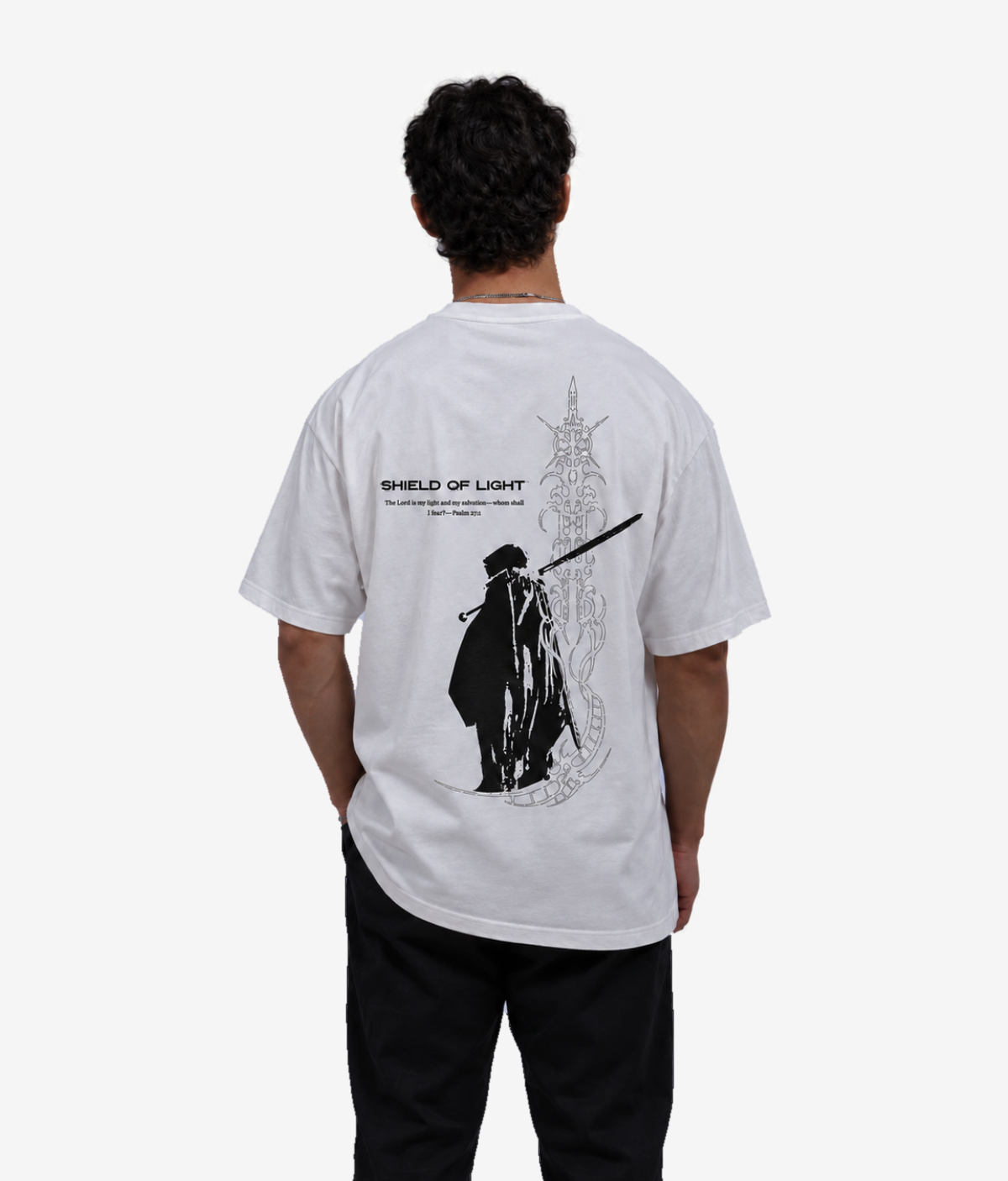 Shield Of Light Shirt - White on model