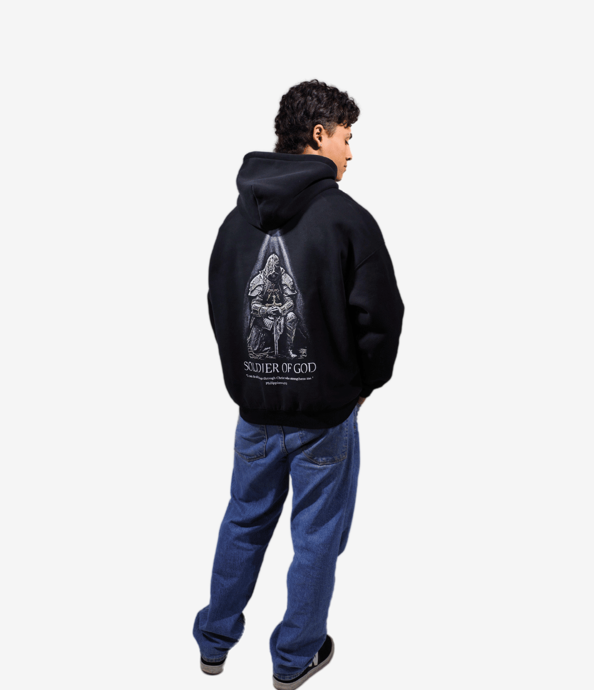 Soldier Of God Hoodie on model
