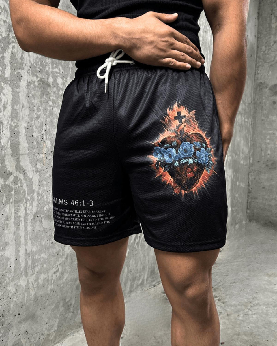 Heart Of Faith Shorts - Black - Gods Creation