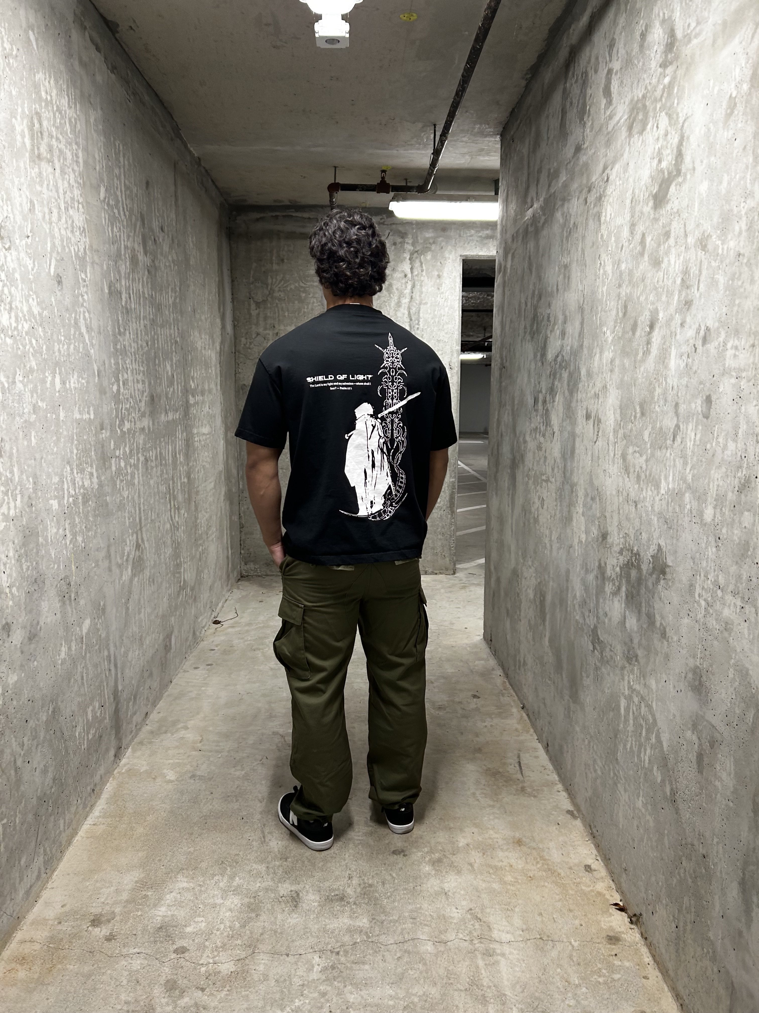 Shield Of Light Shirt - Black - Gods Creation