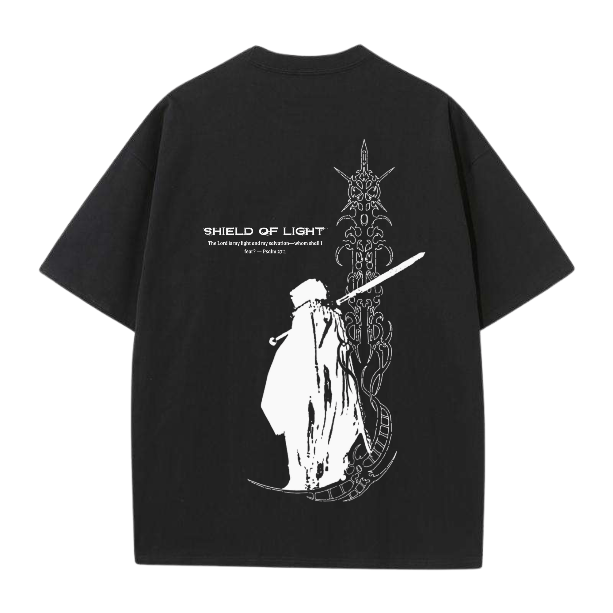Shield Of Light Shirt - Black - Gods Creation