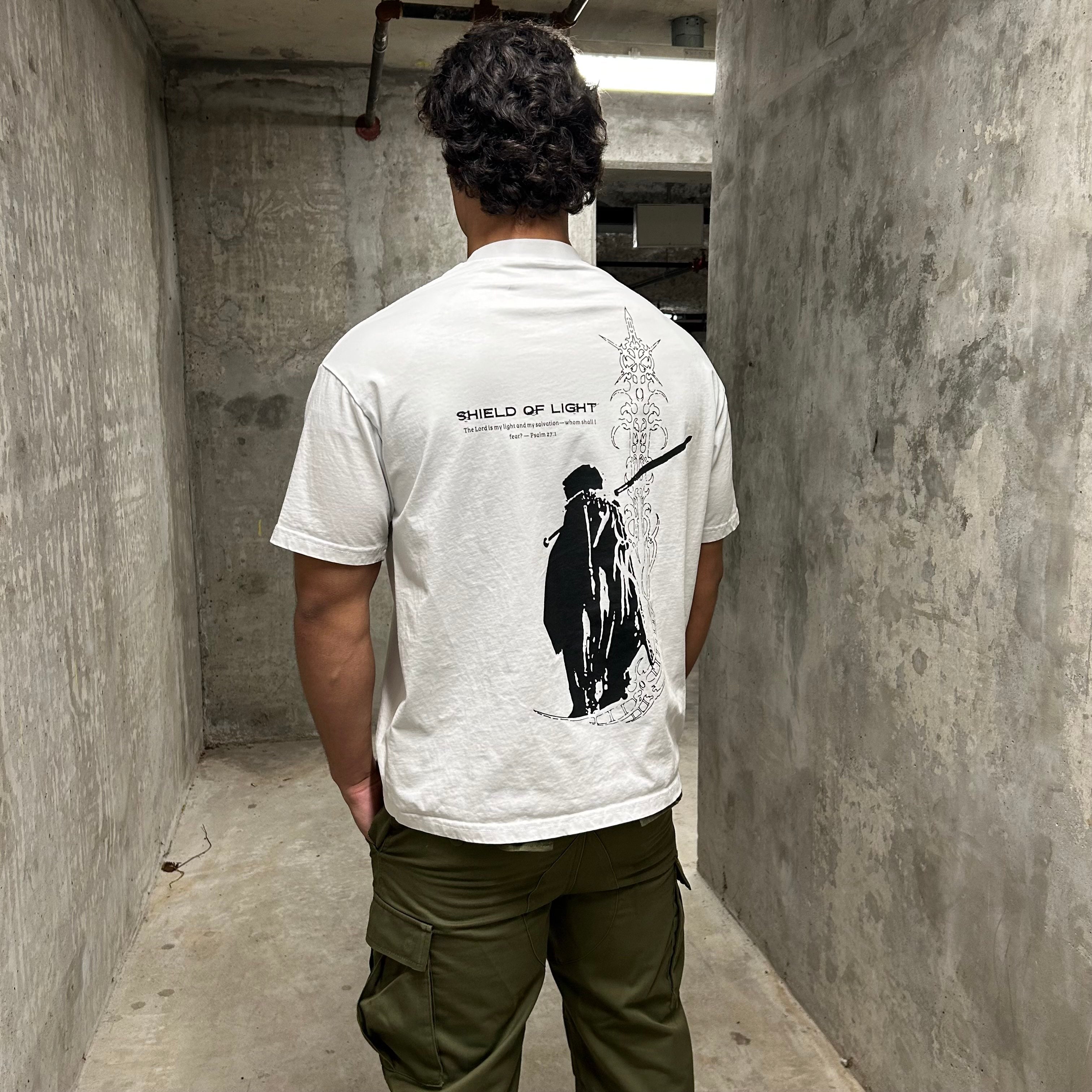 Shield Of Light Shirt - White - Gods Creation