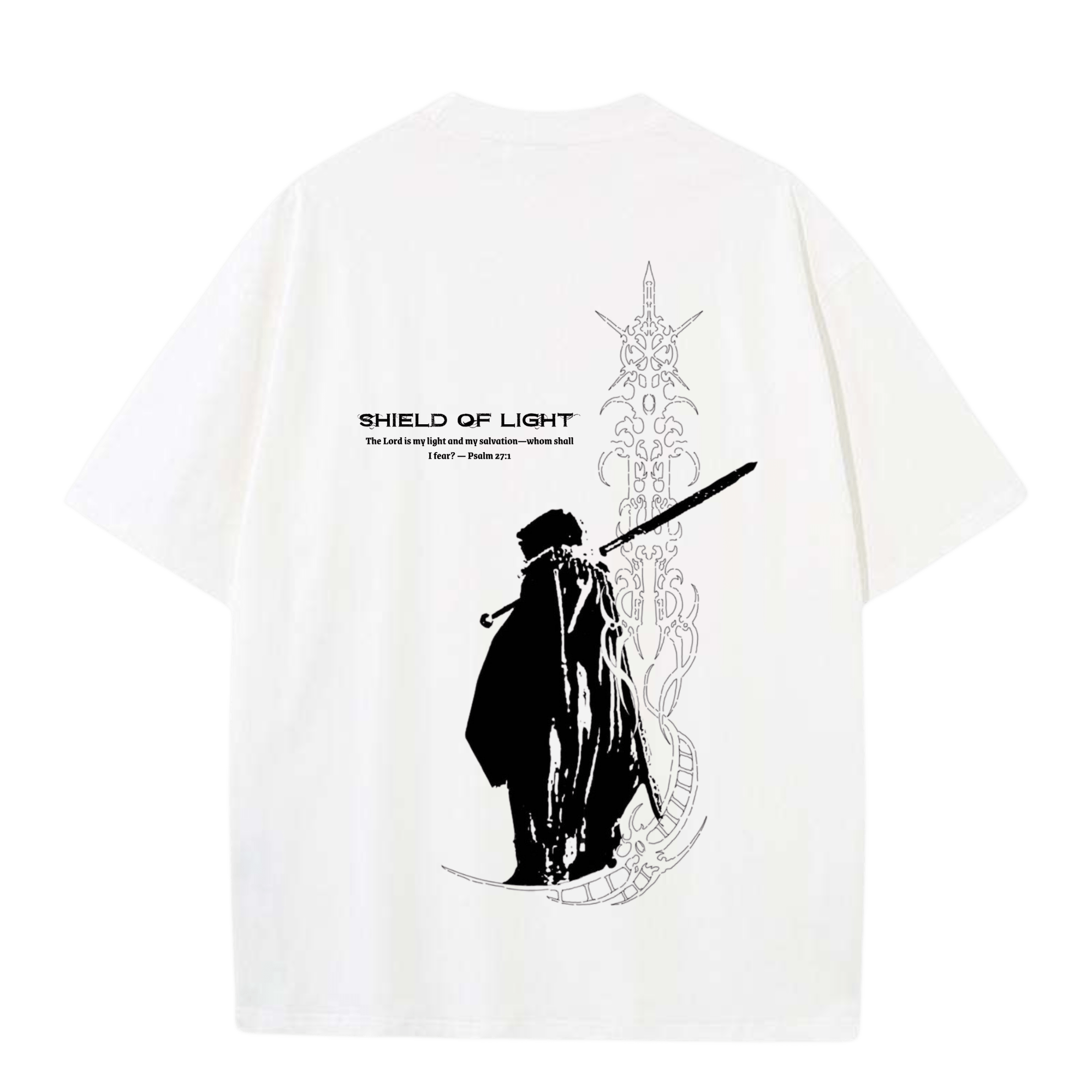 Shield Of Light Shirt - White - Gods Creation