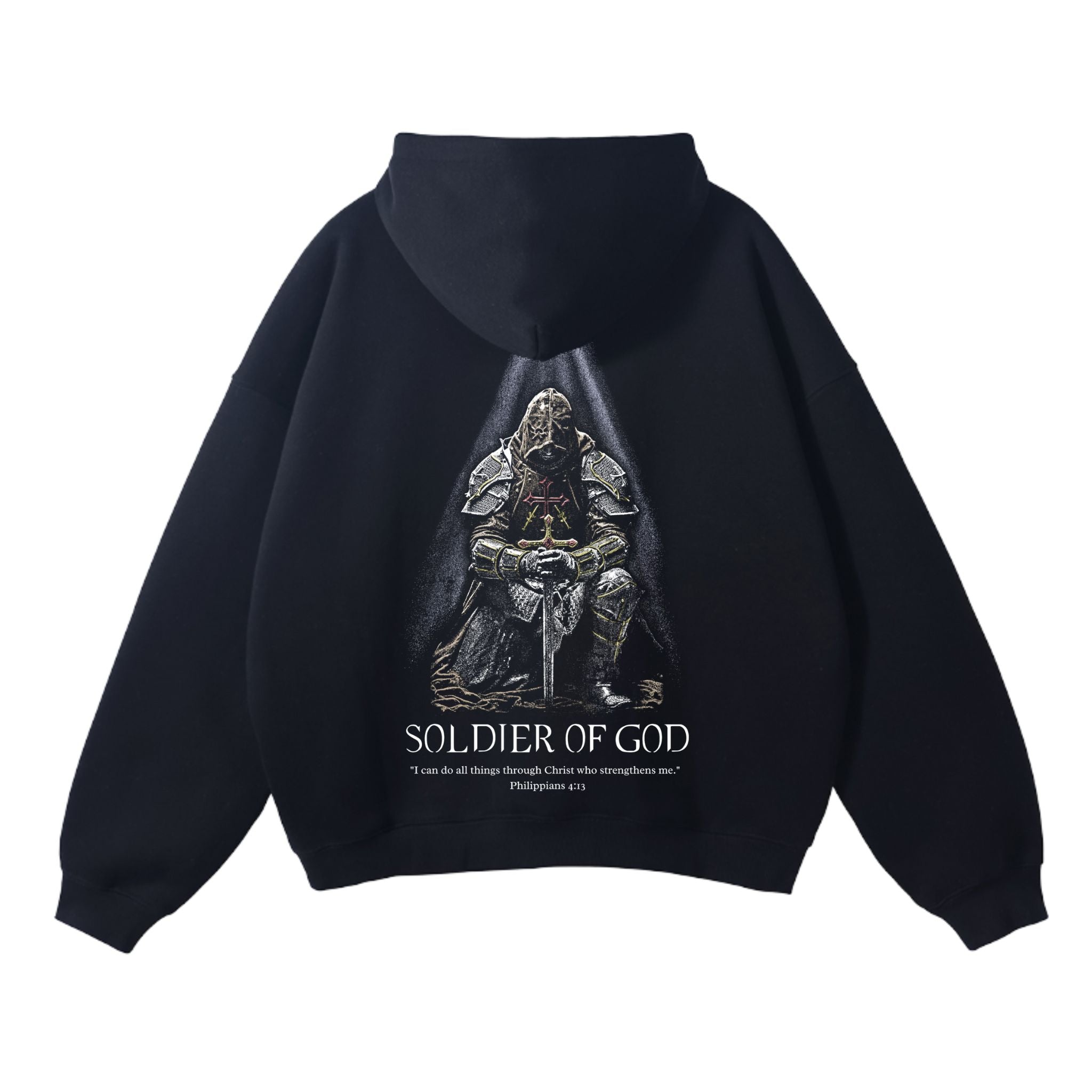 Soldier Of God Hoodie - Black - Gods Creation