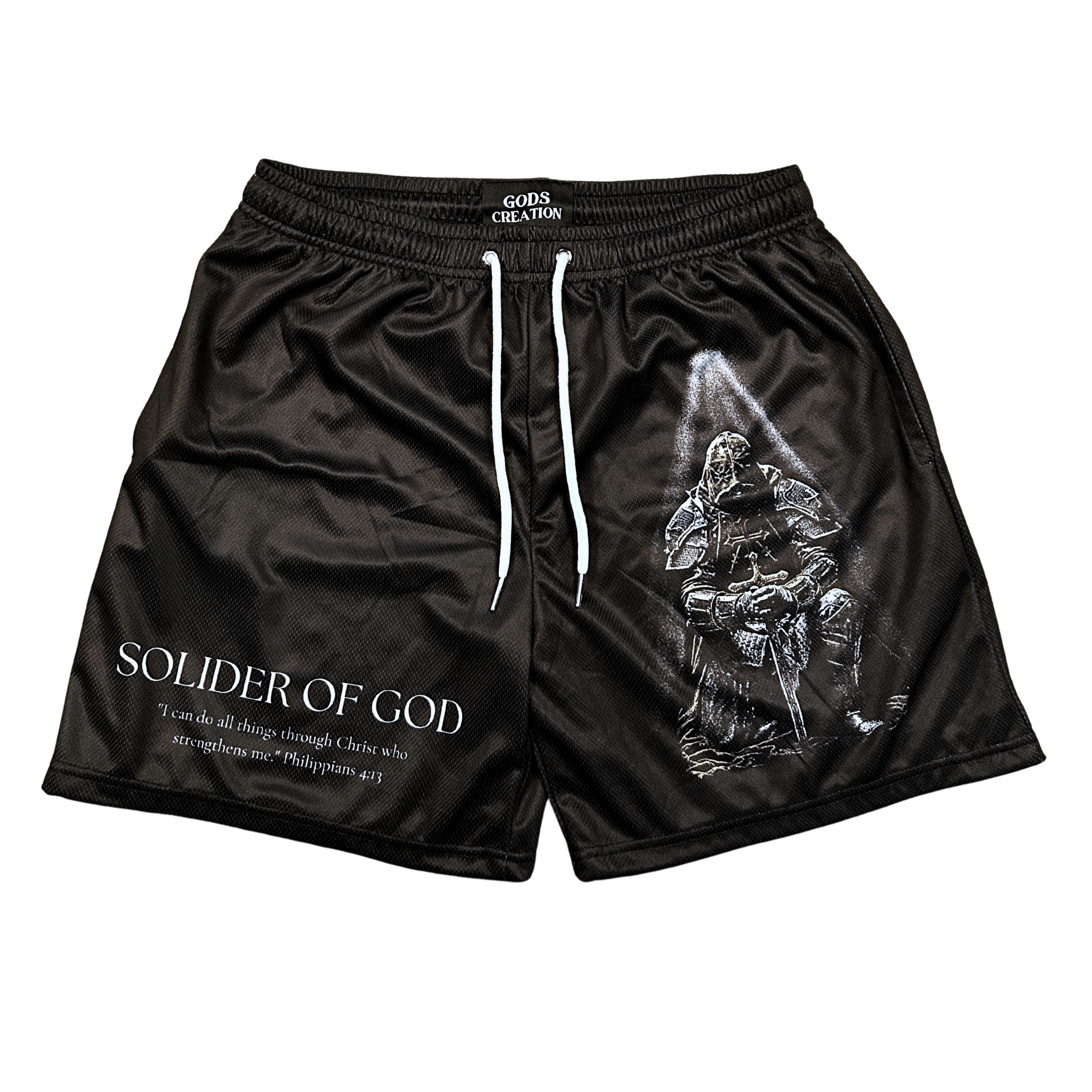 Soldier Of God Shorts - Black - Gods Creation