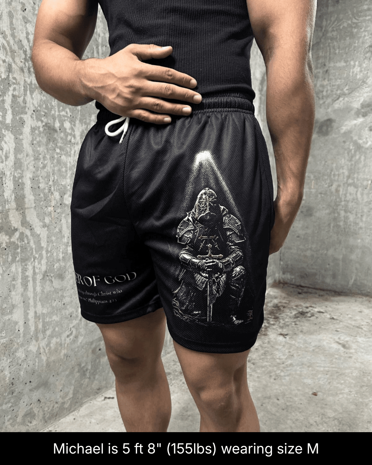 Soldier Of God Shorts - Black - Gods Creation