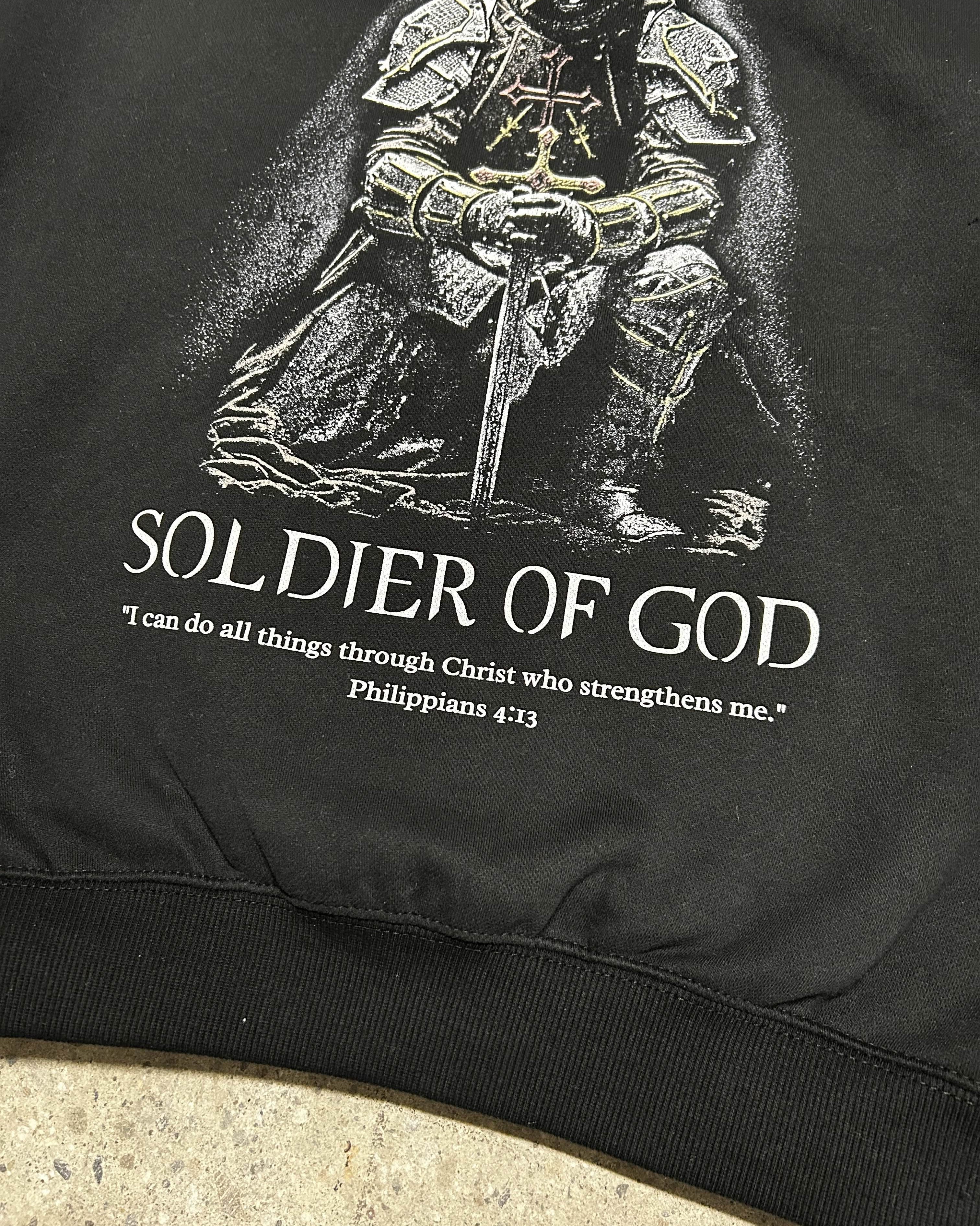 Solider Of God Hoodie - Black - Gods Creation