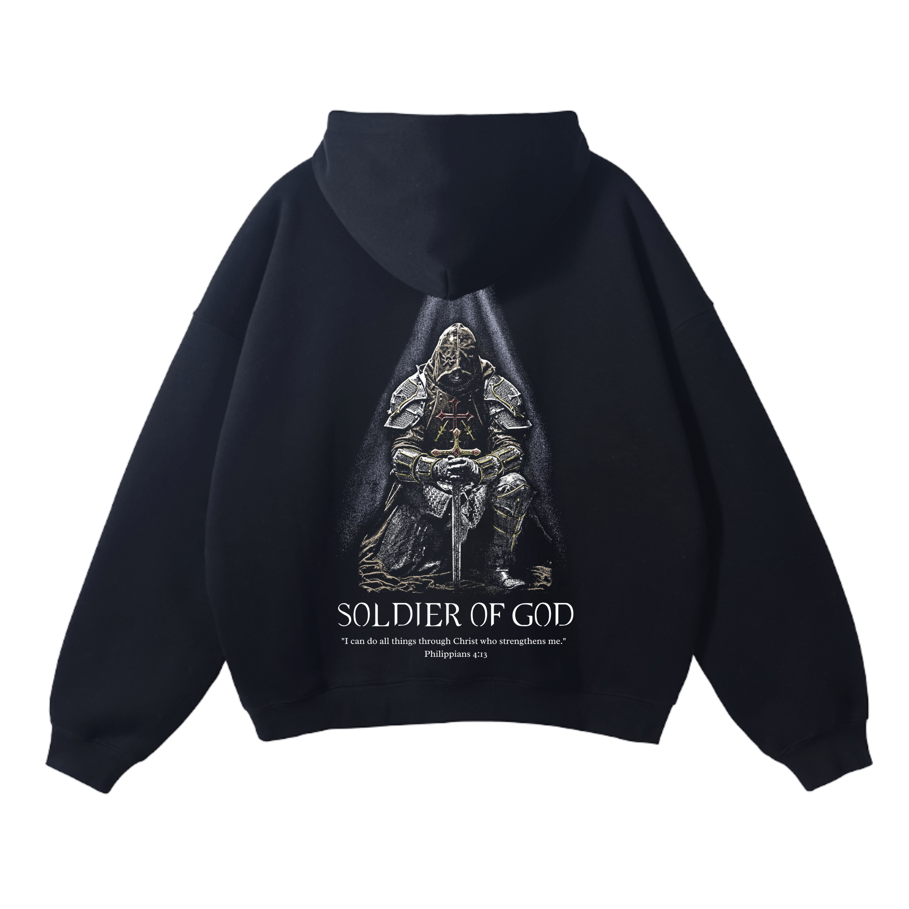 Solider Of God Hoodie - Black - Gods Creation