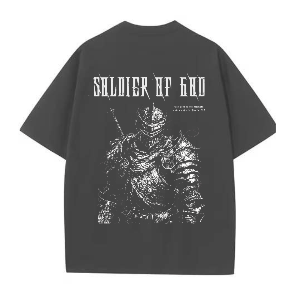 Solider Of God Shirt - Dark Grey - Gods Creation