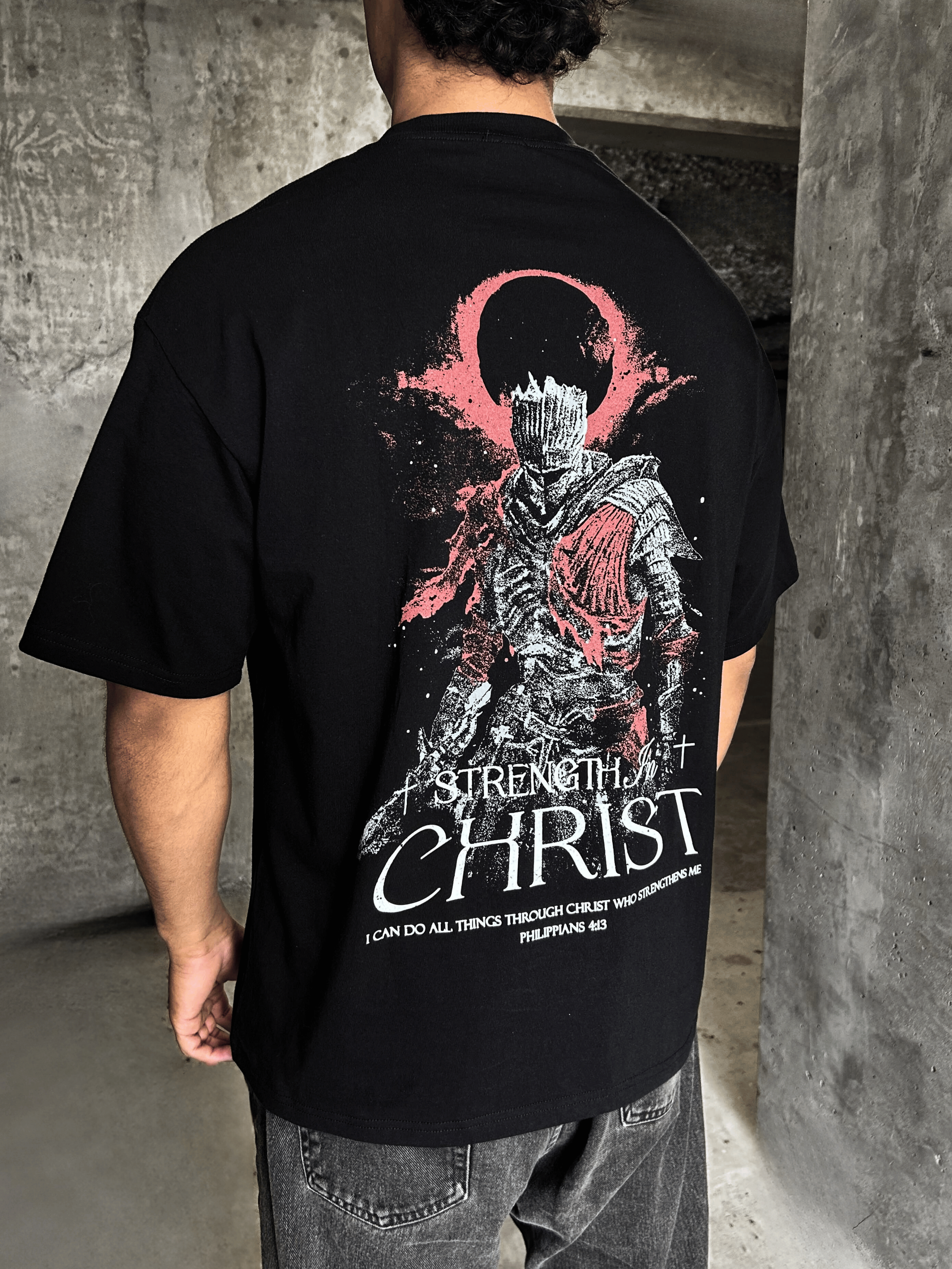 Strength In Christ Shirt - Black - Gods Creation