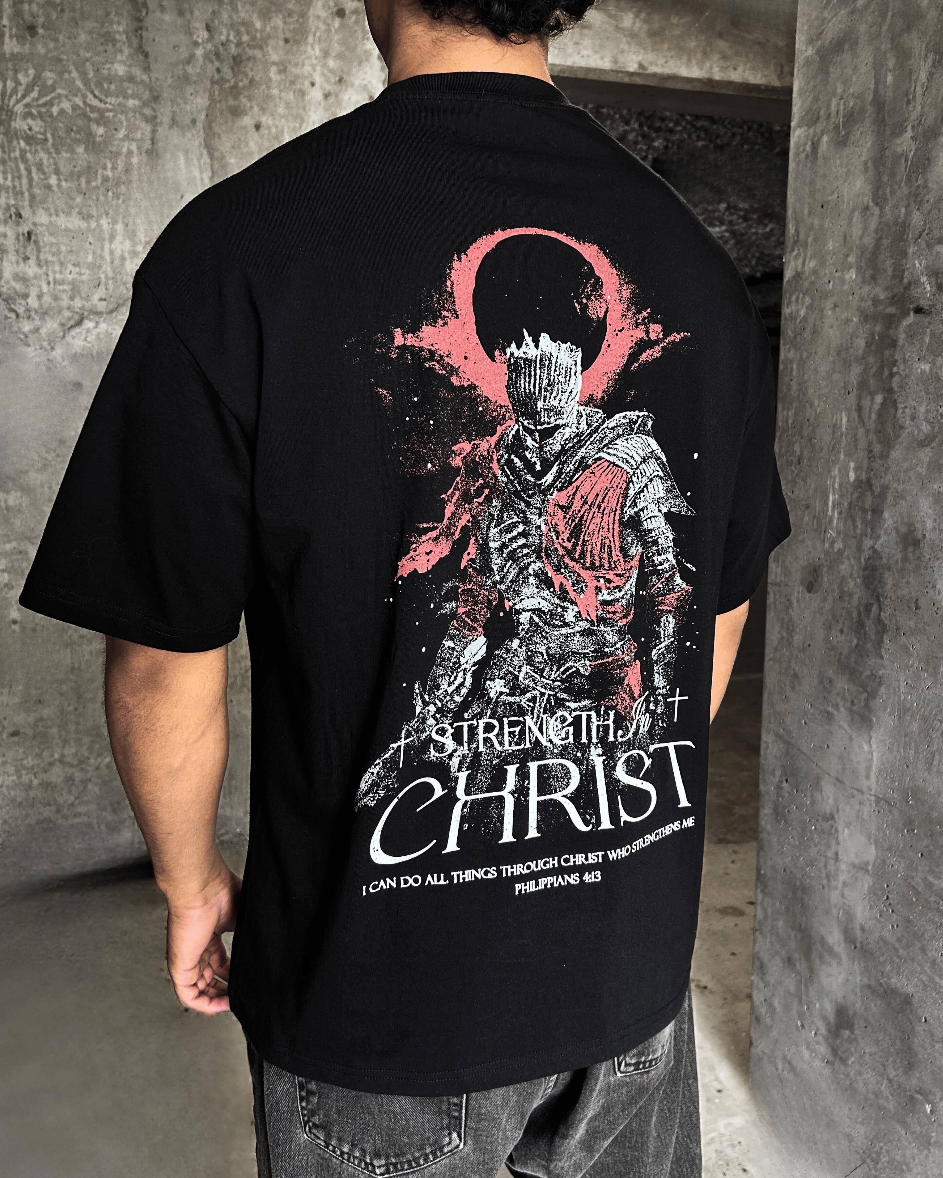Strength In Christ Shirt - Black - Gods Creation