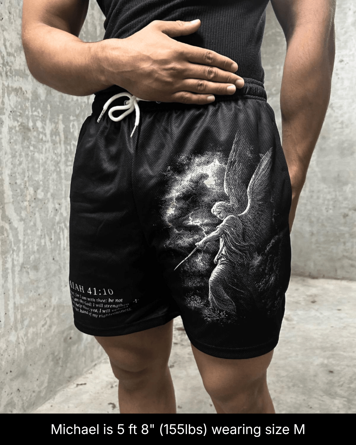 Fear Not Shorts - Black/White Angel