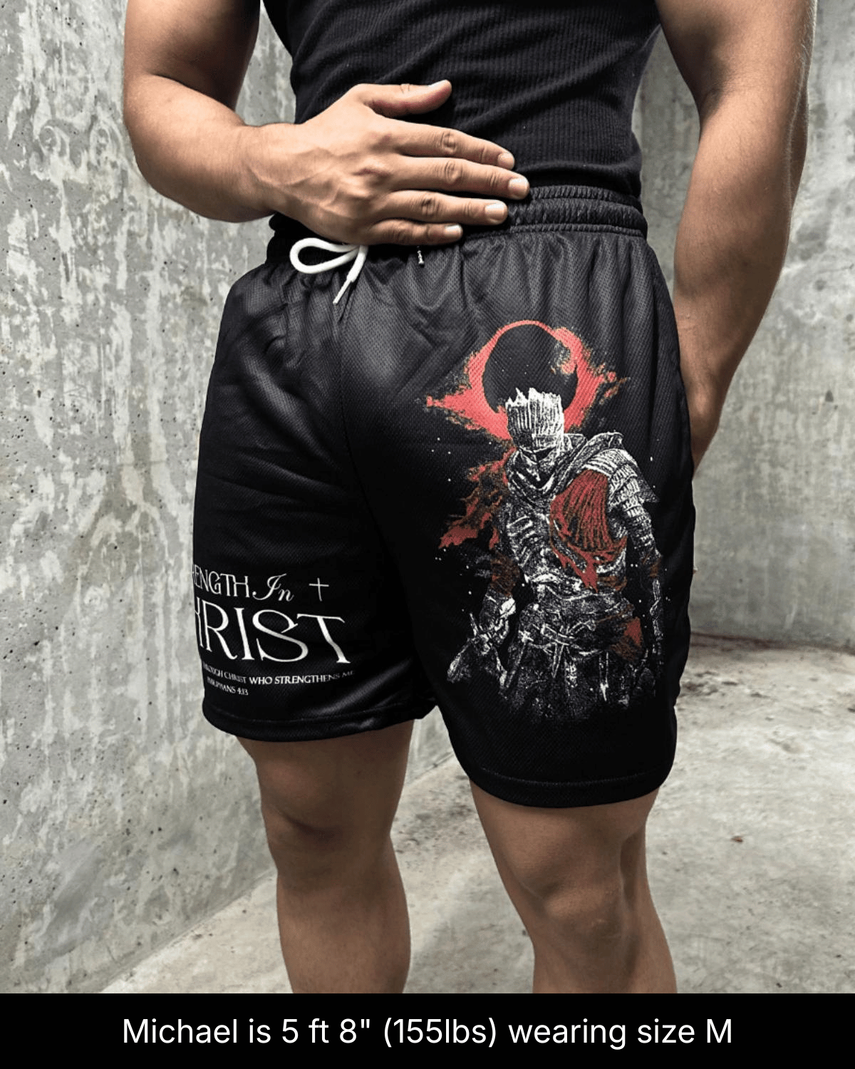 Strength In Christ Shorts - Black