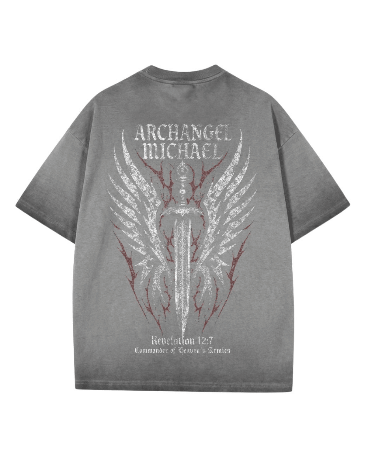 Archangel Michael Shirt - Light Grey Wash - Gods Creation