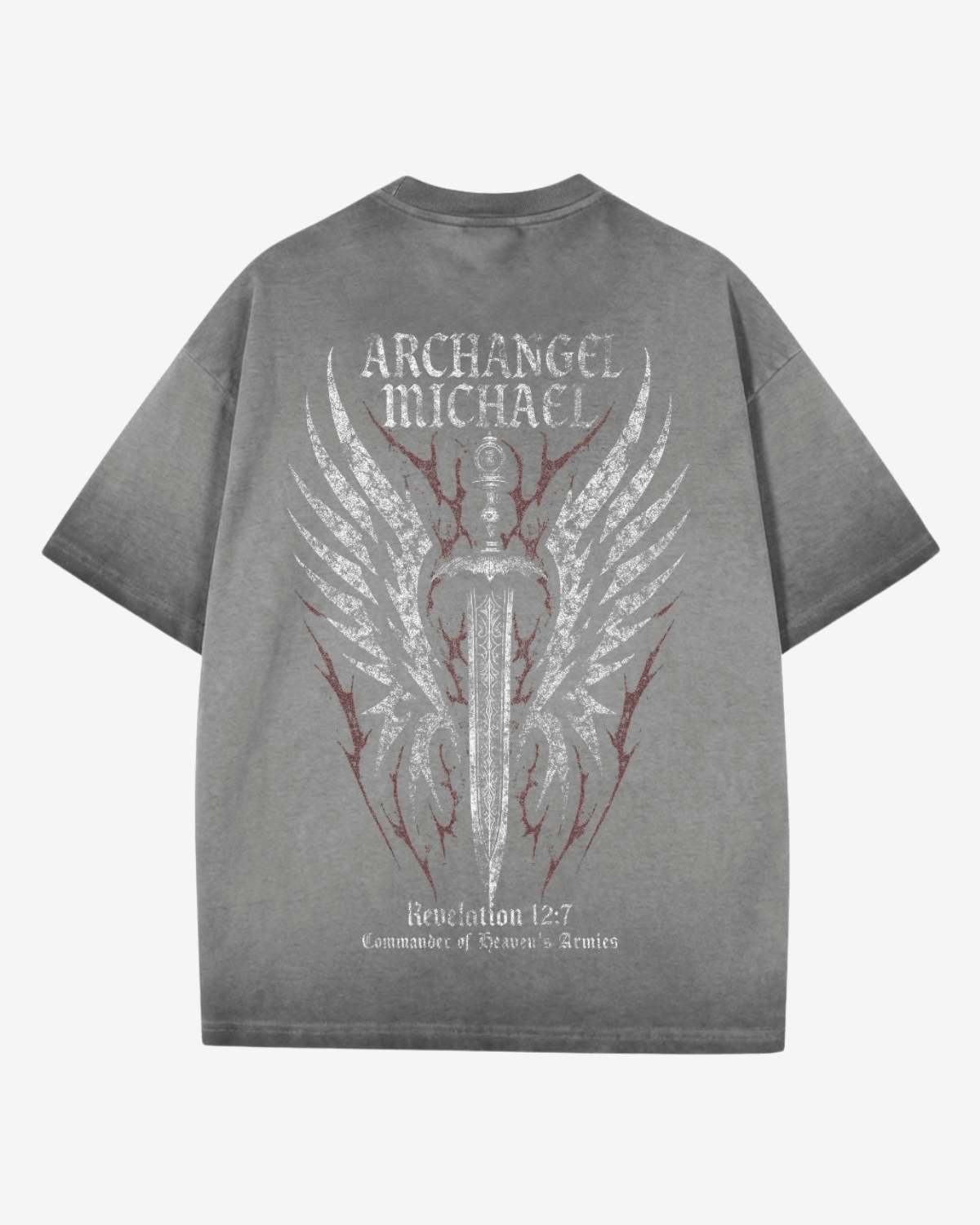 Archangel Michael Shirt - Light Grey Wash - Gods Creation