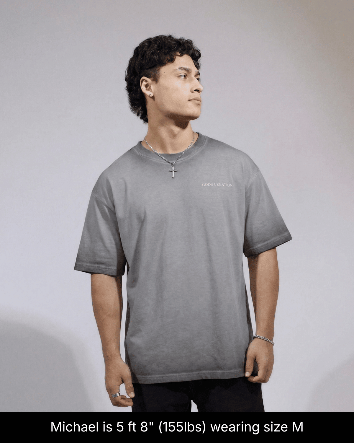 Archangel Michael Shirt - Light Grey Wash - Gods Creation