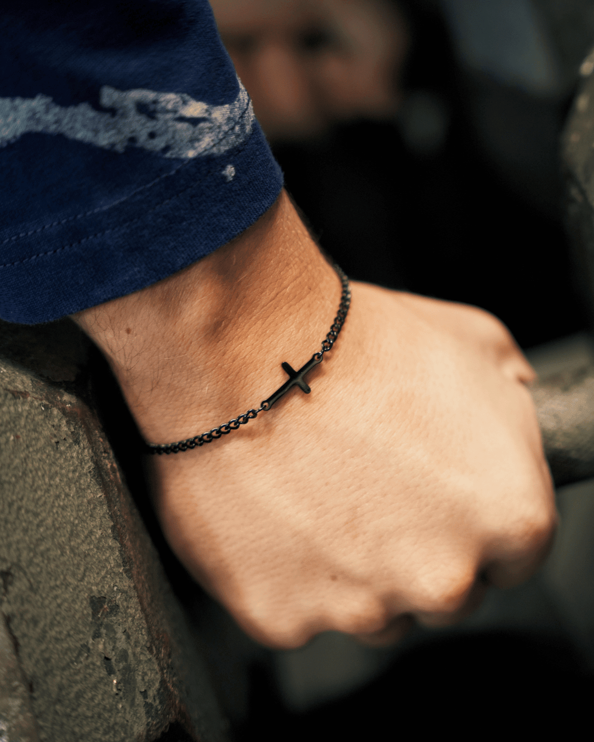 Cross Bracelet - Black - Gods Creation