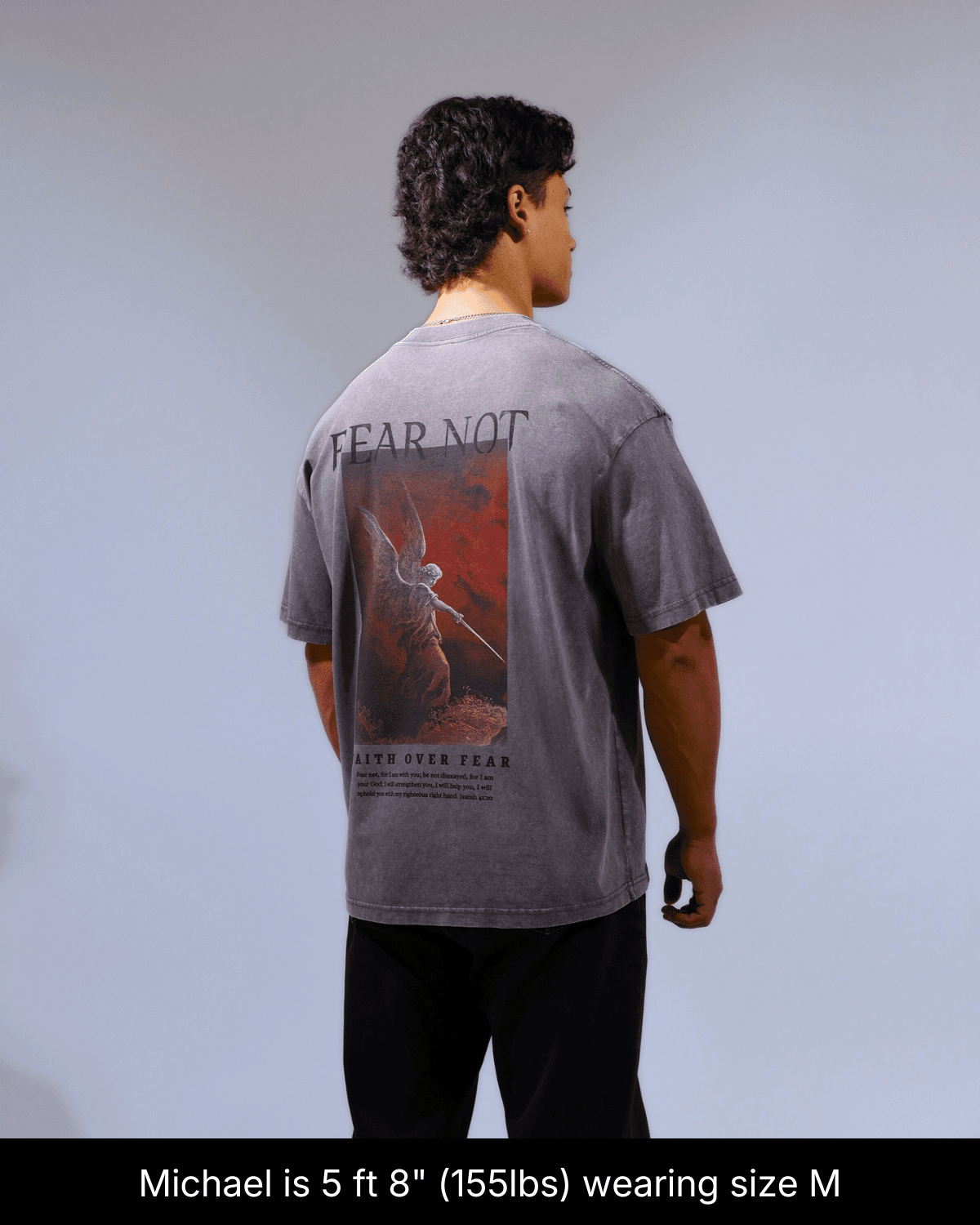 Faith Over Fear Shirt - Acid Grey - Gods Creation