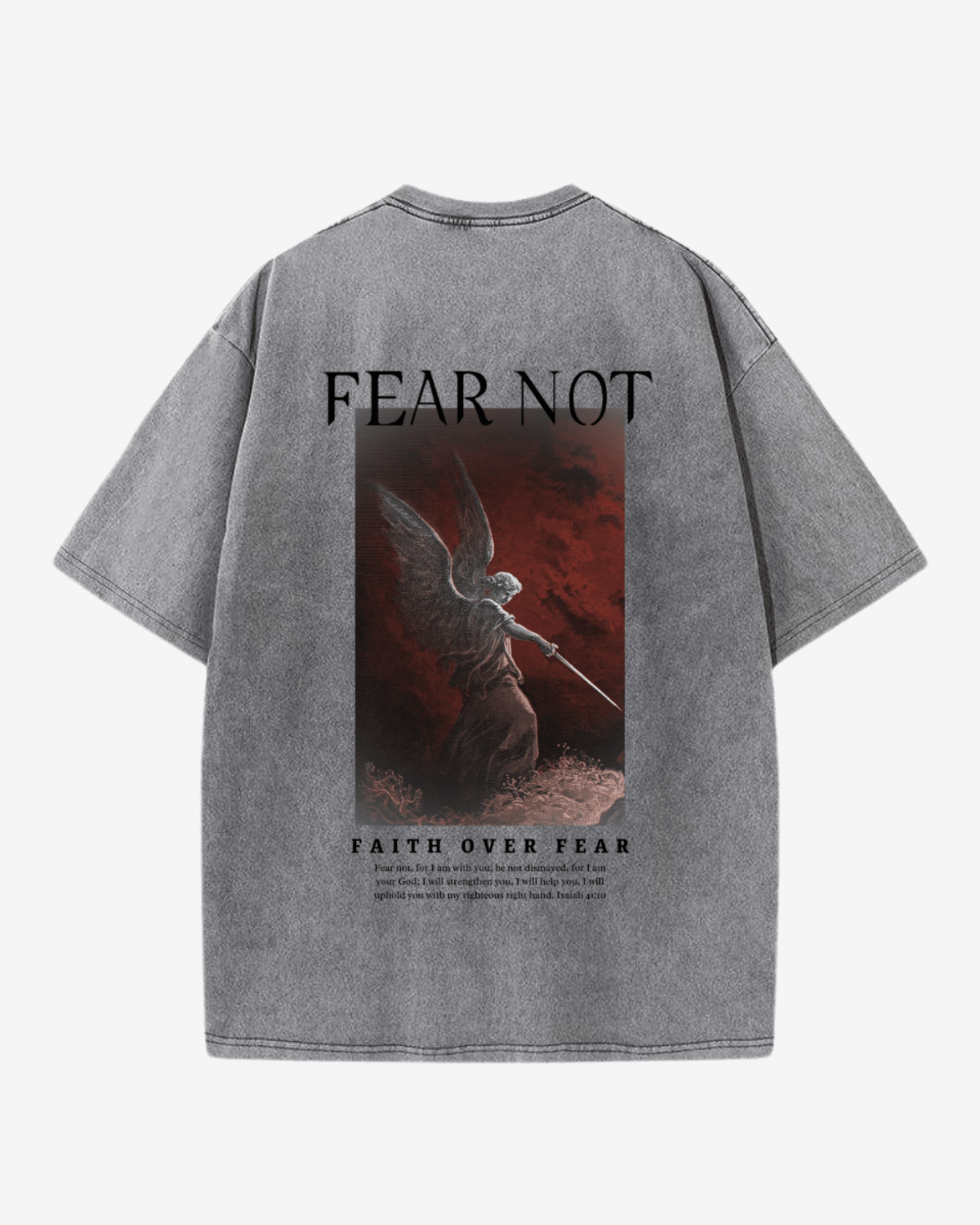 Faith Over Fear Shirt - Acid Grey - Gods Creation