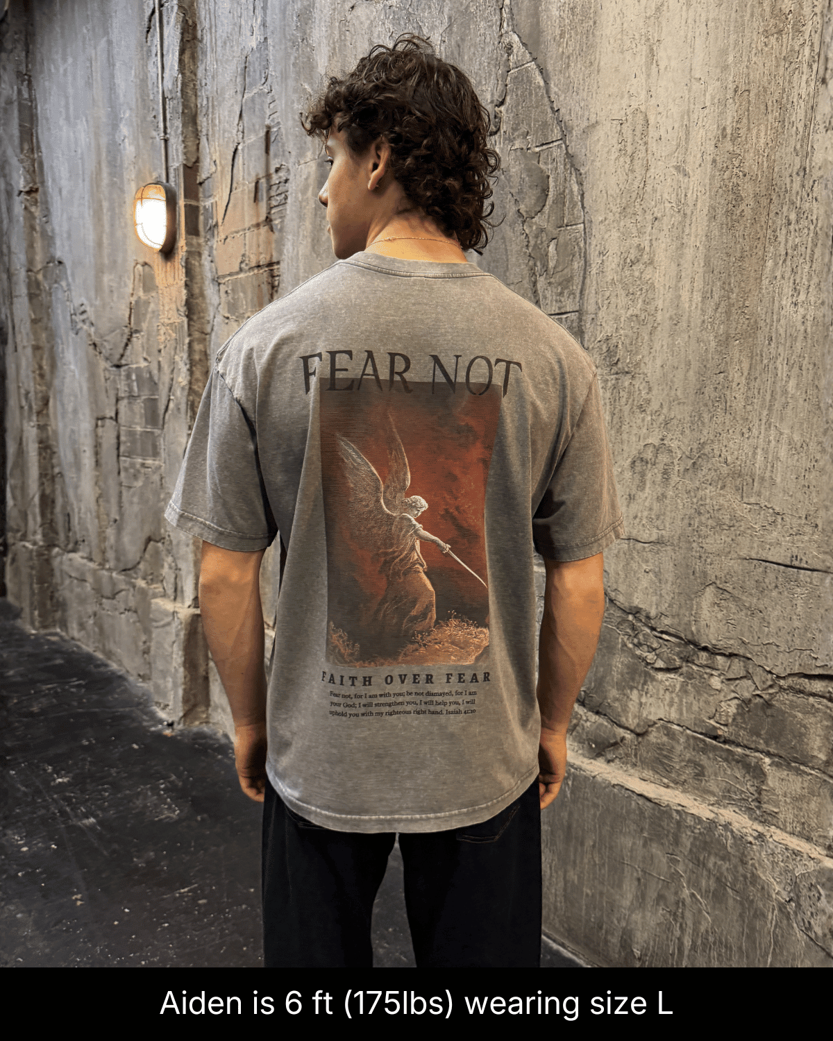 Faith Over Fear Shirt - Acid Grey - Gods Creation