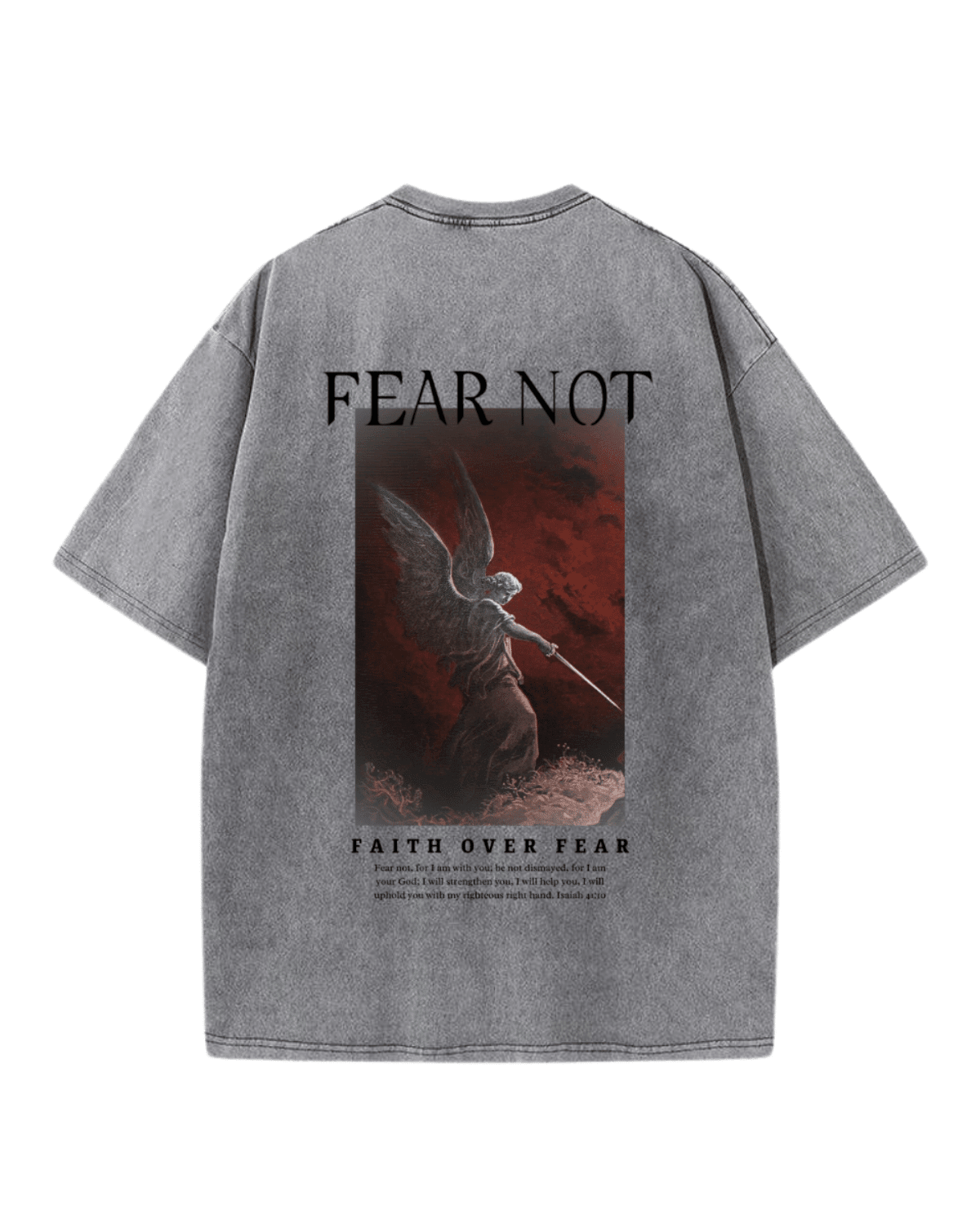 Faith Over Fear Shirt - Acid Grey - Gods Creation