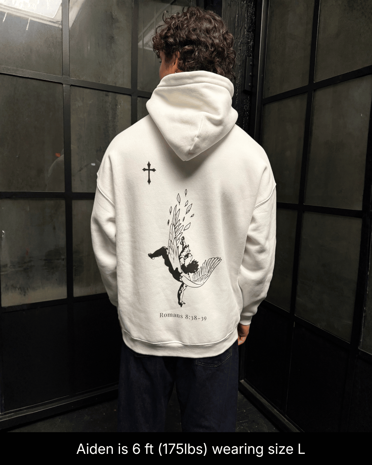 Fallen Angel Hoodie - White - Gods Creation