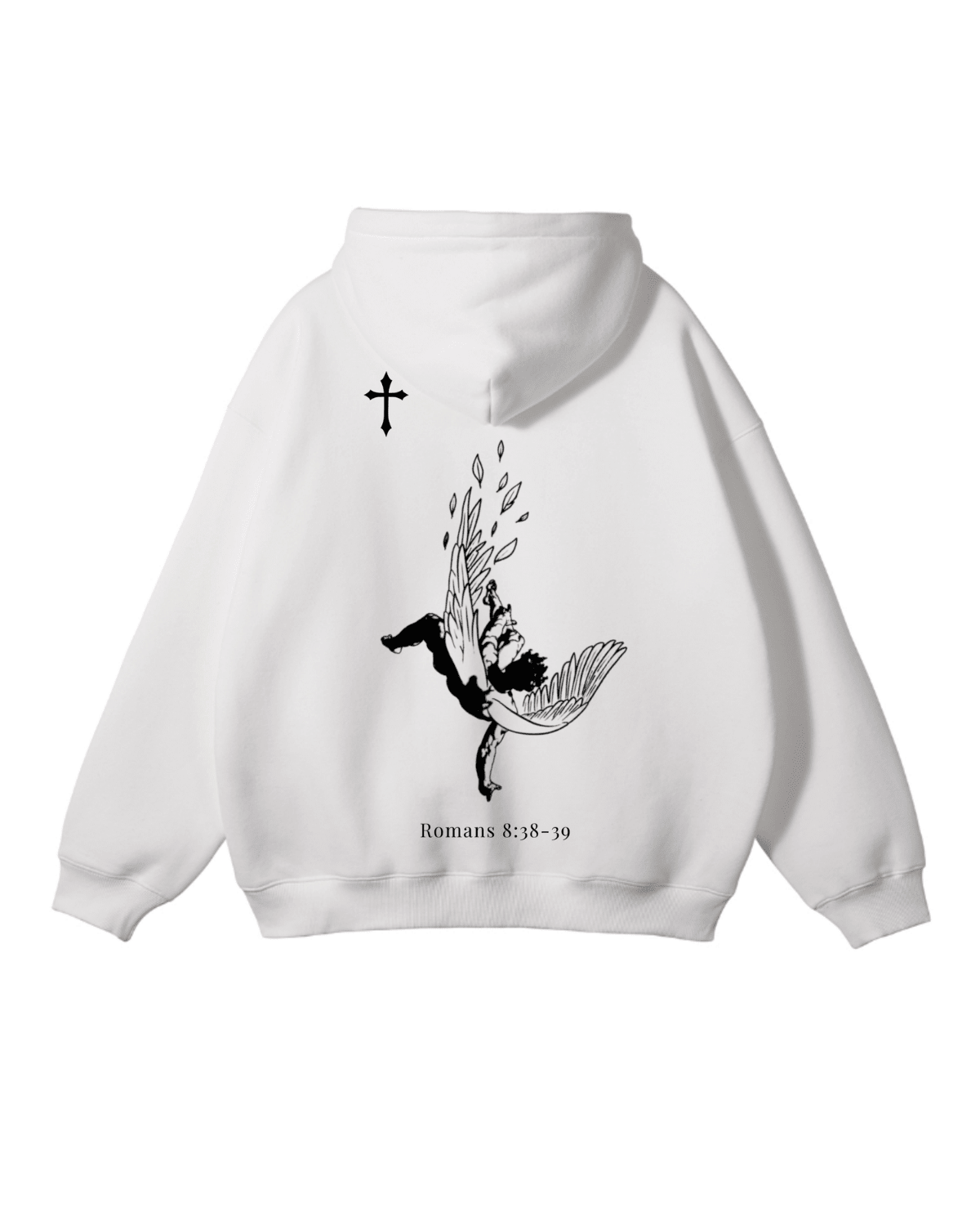 Fallen Angel Hoodie - White - Gods Creation