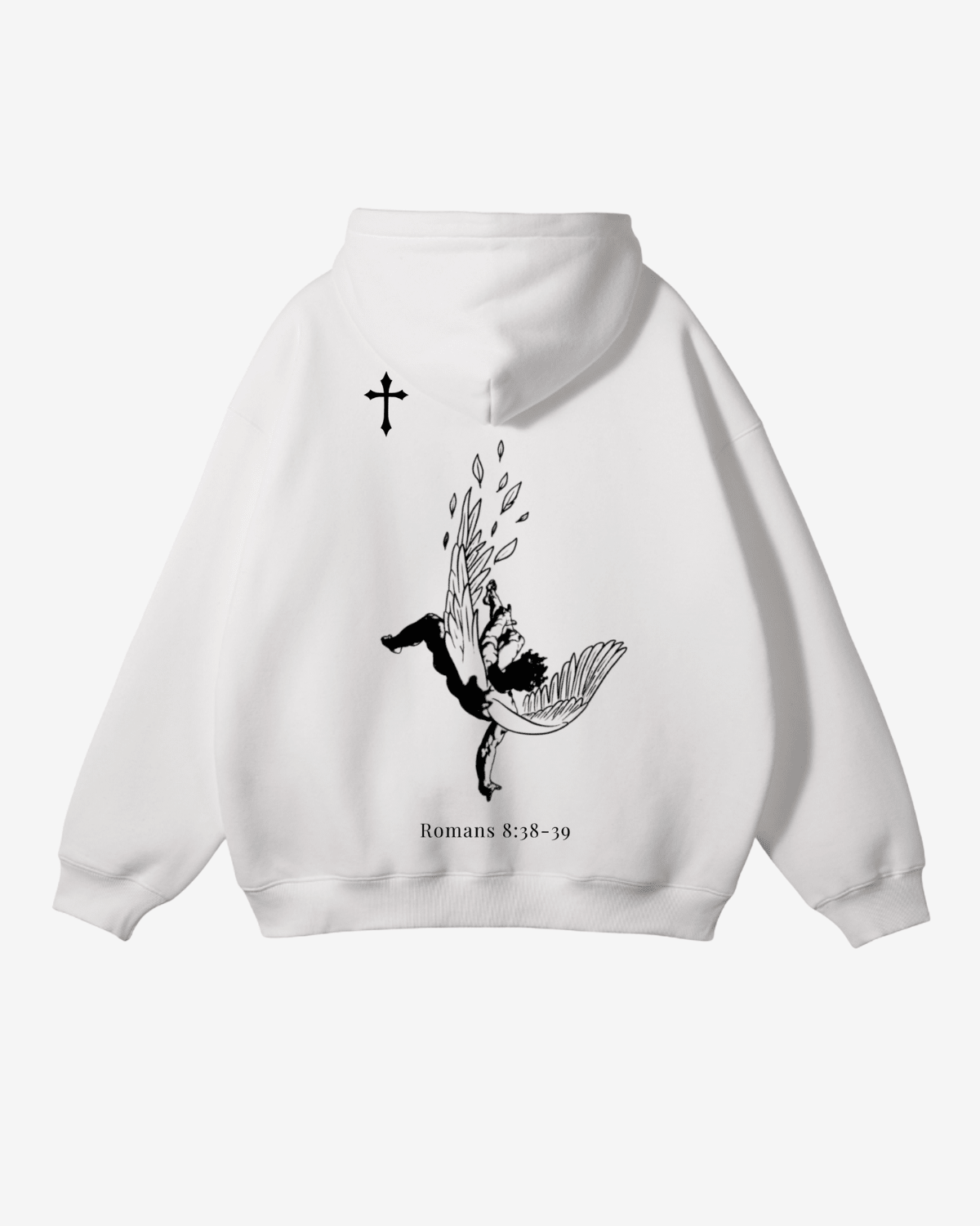 Fallen Angel Hoodie - White - Gods Creation