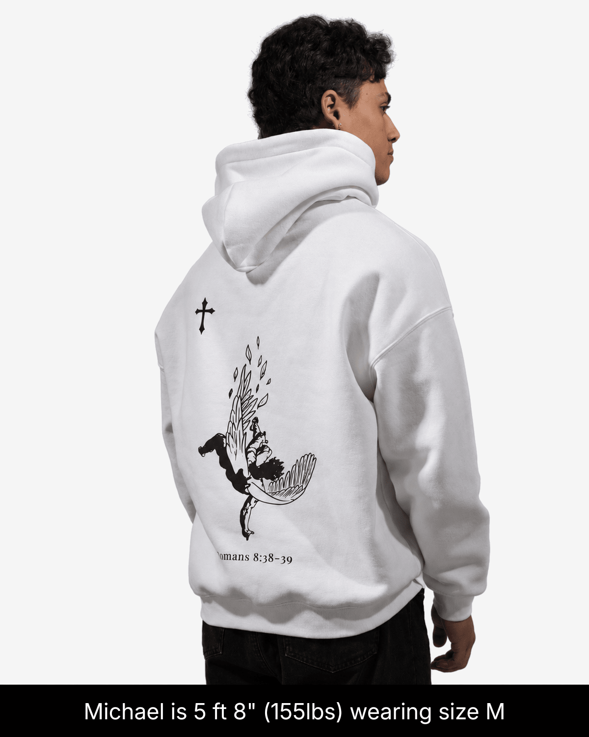 Fallen Angel Hoodie - White - Gods Creation