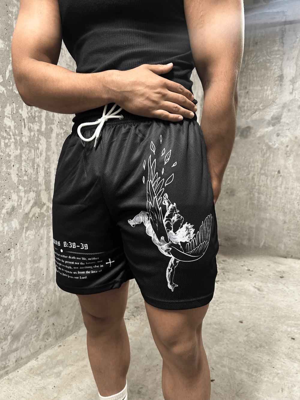 Fallen Angel Shorts - Black - Gods Creation