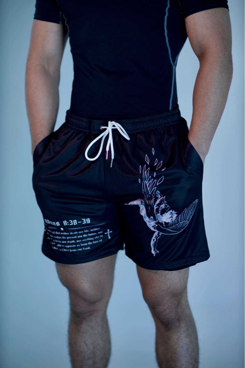 Fallen Angel Shorts - Black - Gods Creation